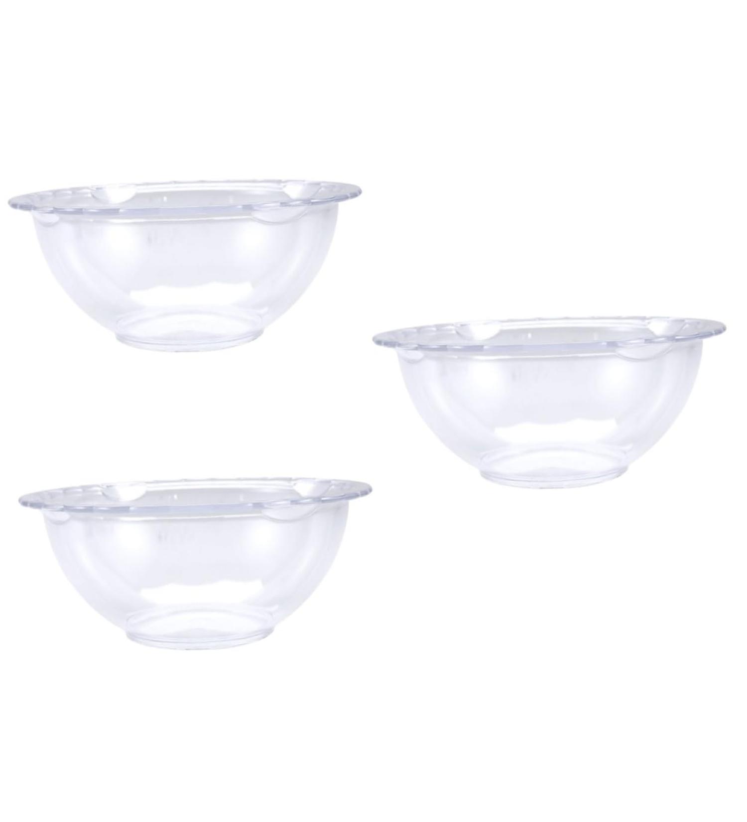 FRCOLOR 3 Pcs Lace Washbasin Spa Basin Wash Basin Transparent Bathroom Bowl Laundry Hand Wash Bucket Small Bowl Cosmetics Water Basin Bathing Basin Home Tools Fruit Bowl Pp Fashion 23x23cmx3pcs Transparentx3pcs - Buy Online on GoSupps.com