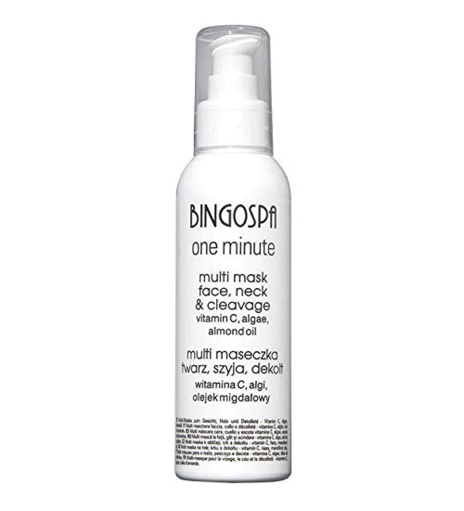 BINGOSPA Anti-Aging Face Mask with Vitamin C Algae and Almond Oil against Wrinkles for Moisturizing - 150 g
