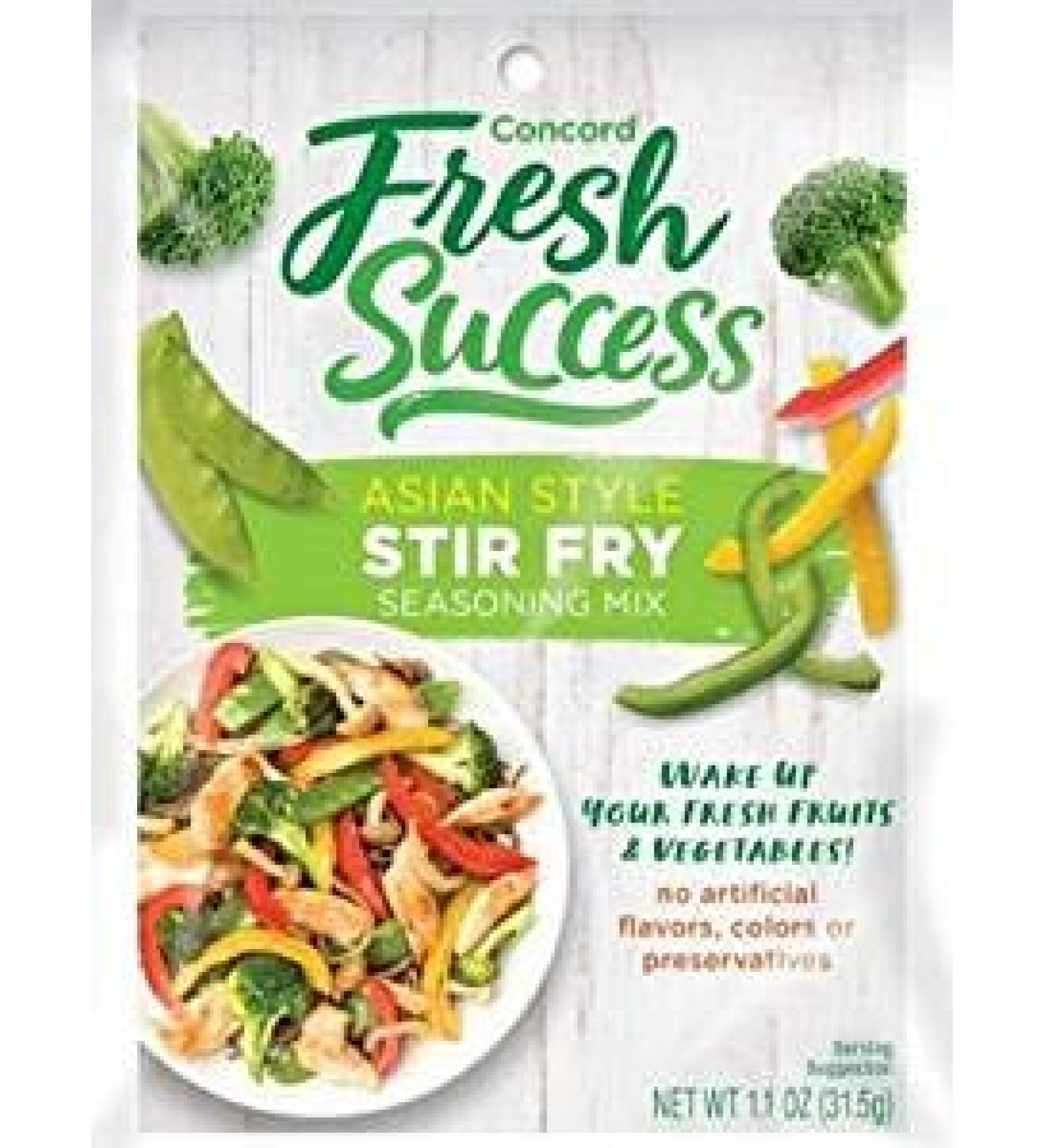 Concord Farms Asian Style Stir Fry Mix, Net Wt 1.1 oz (VALUE Case of 3 Packets)