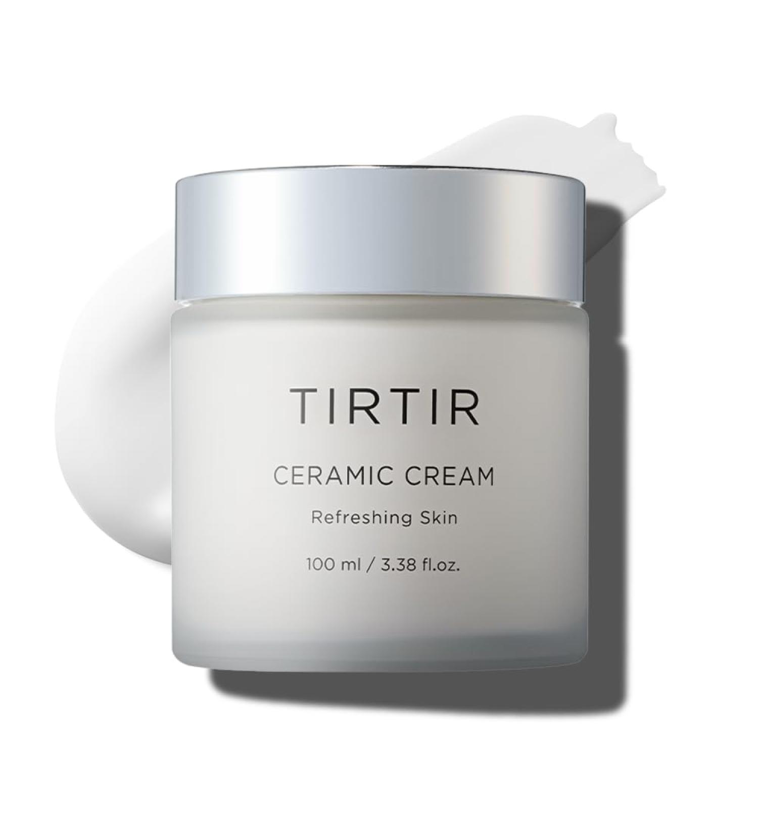TIRTIR Natural Ceramide Cream | Deep Moisturizer for Glass Skin | Polyglutamic Acid & Centella Extract | Korean Skincare 3.38 Fl Oz | Lightweight & Nature-Derived - Buy Online on GoSupps.com