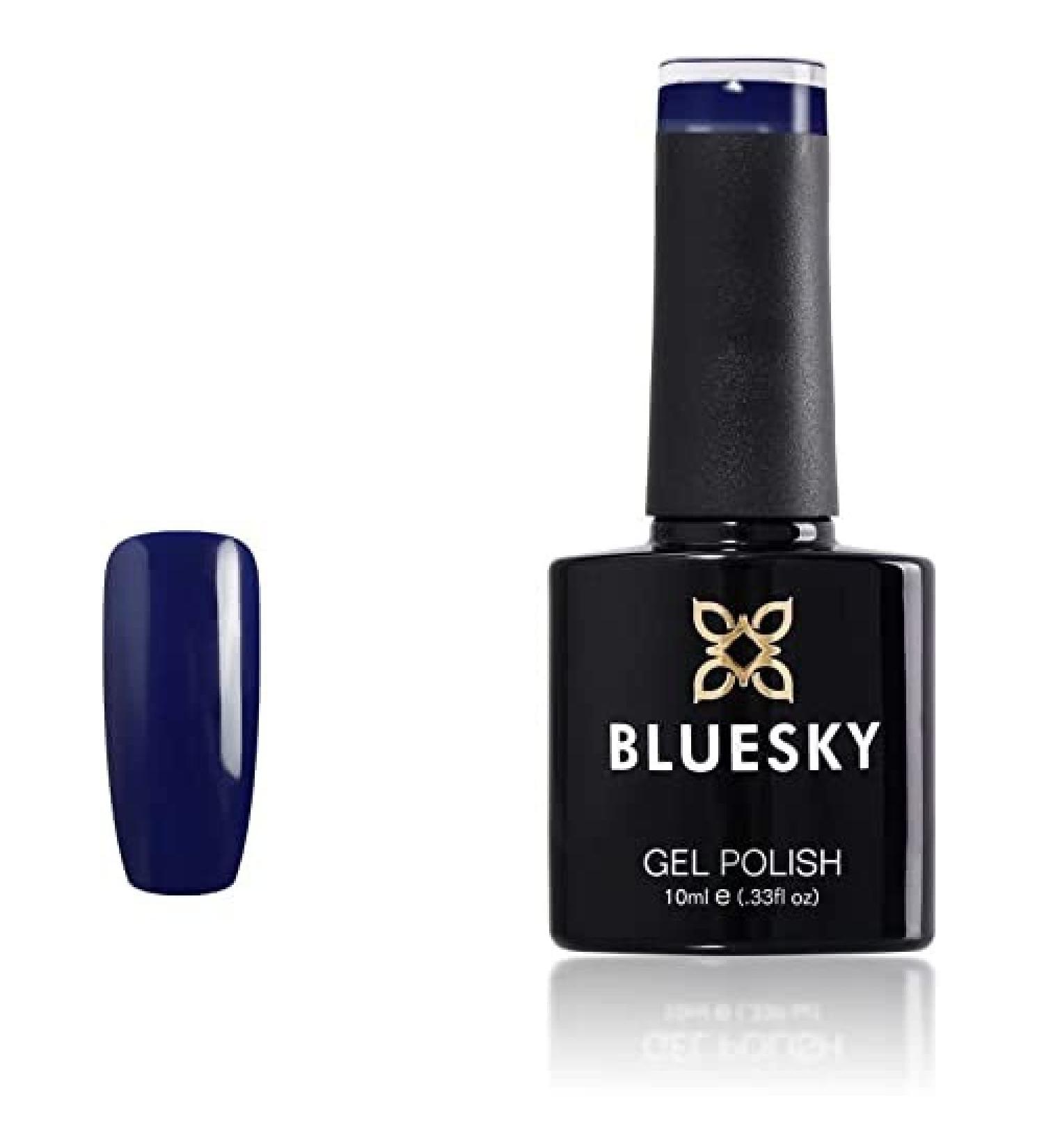 Bluesky Gel Nail Polish Dark Blue A116 Long Lasting Chip Resistant 10 ml (Requires Curing Under UV LED Lamp) A116 10 ml (Pack of 1) - Buy Online on GoSupps.com