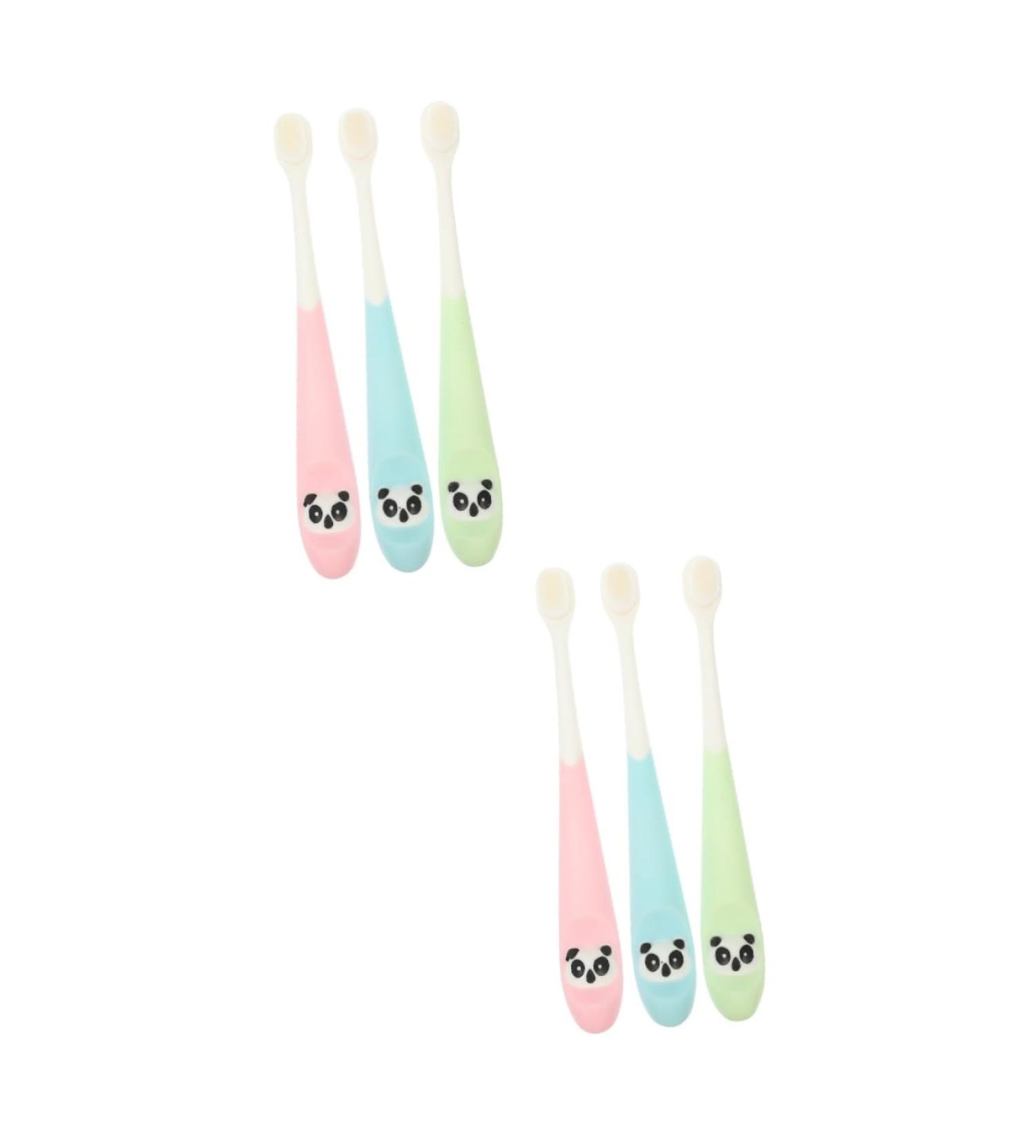 Ultechnovo 6 STK Mermaid Travel Toothbrushes for Kids | Eco-Friendly Silicone & Disposable Cleaning Brushes - Buy Online on GoSupps.com