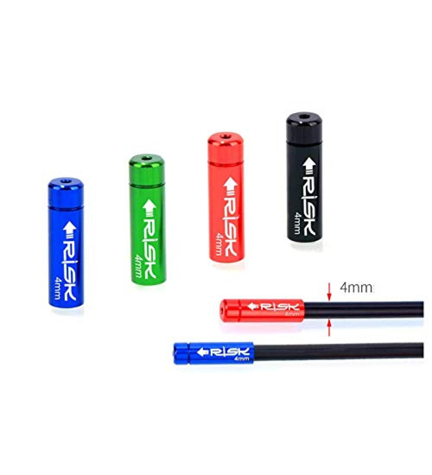 Juscycling 4mm Aluminum Alloy Bike Derailleur Shifter Cable Housing End Caps Ferrules 10pcs - Black - Buy Online on GoSupps.com