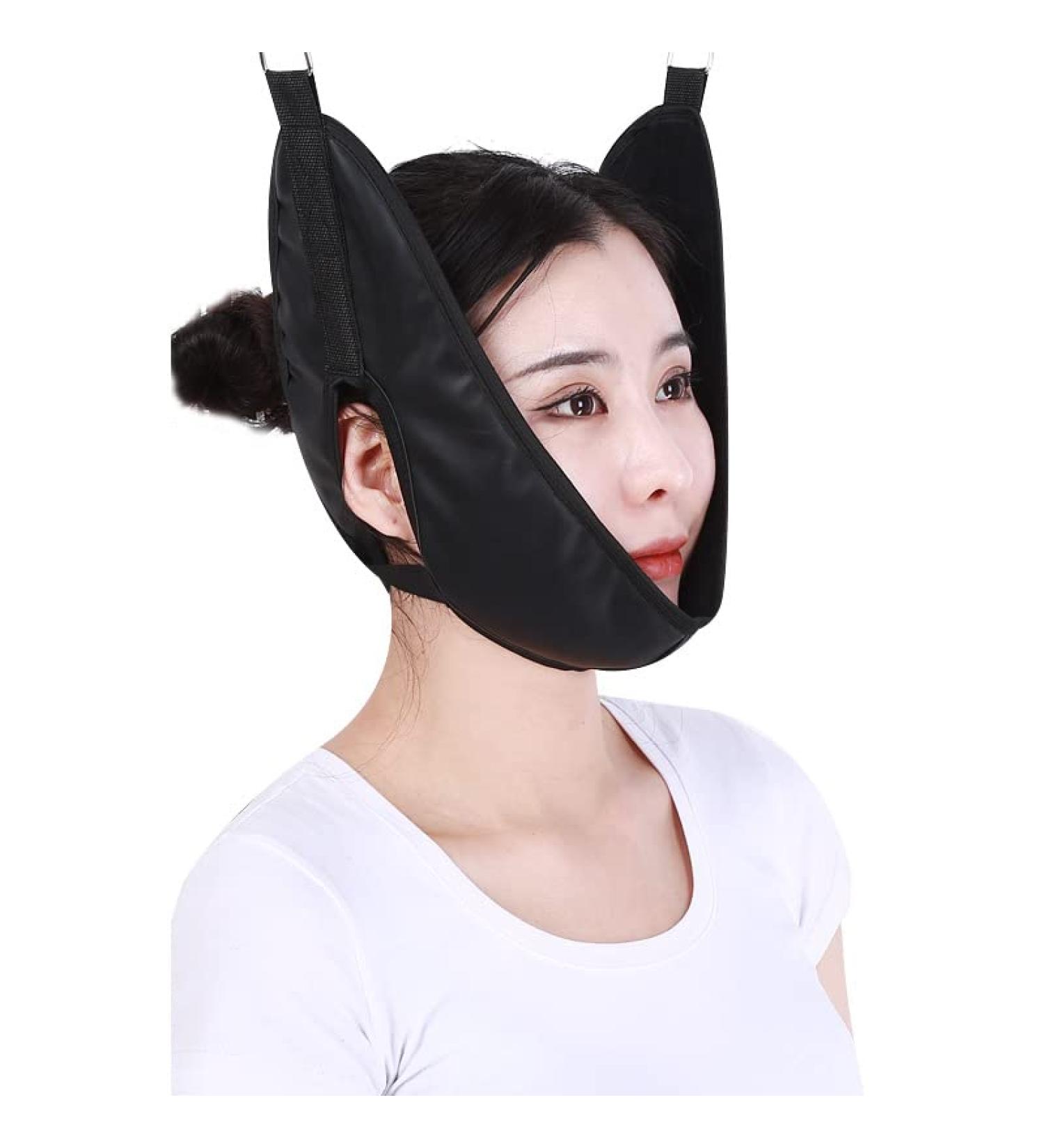 Neck Traction Belt & Device for Effective Neck Decompression - Adjustable Door Neck Traction (Black) - Premium Quality - Buy Online on GoSupps.com