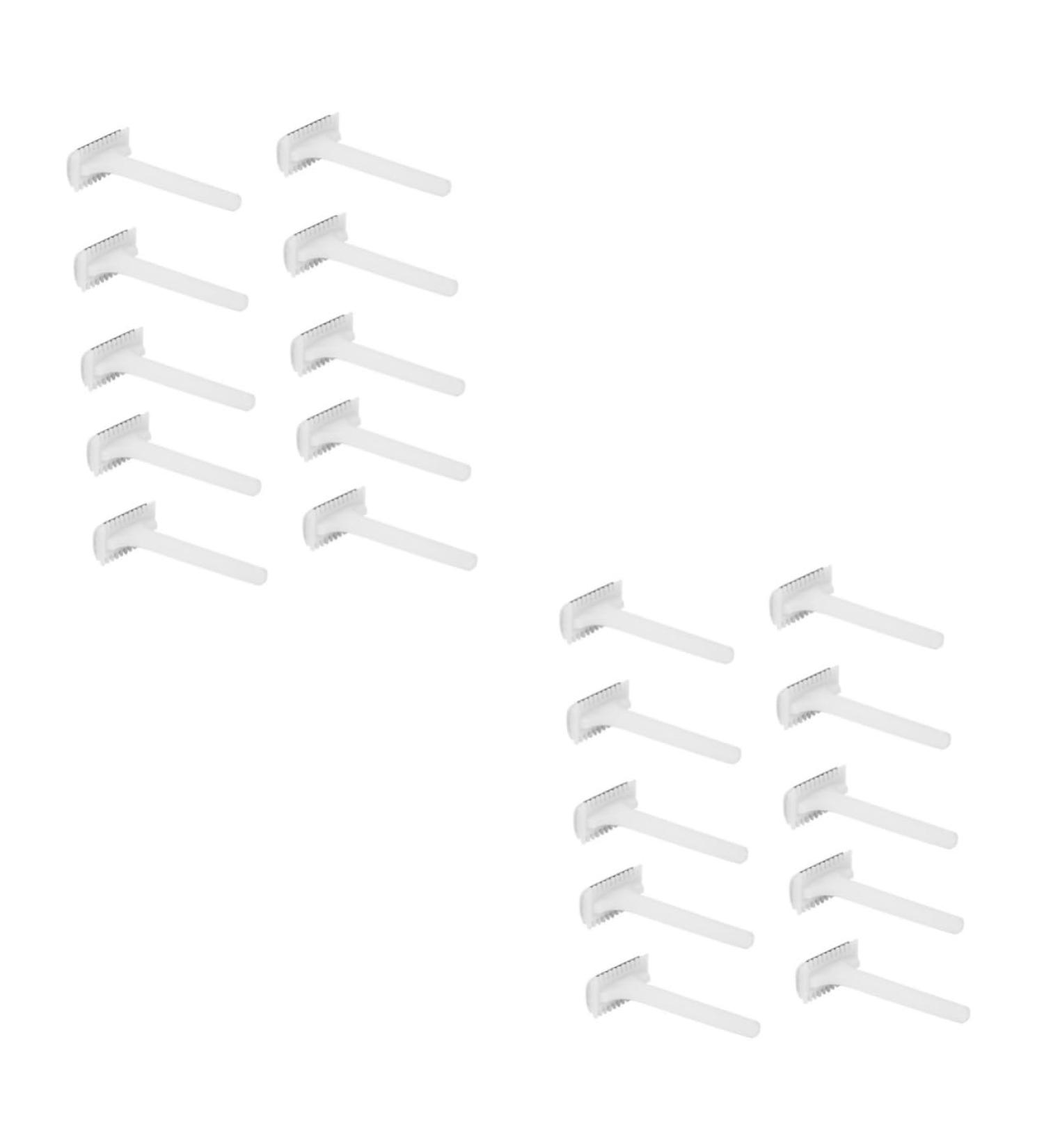 Angoily 50-Piece One-Way Skin Knife Tools for Men - Professional Hair Razor for Arm & Leg Pedicure & Leather Care | Durable ABS White - Buy Online on GoSupps.com