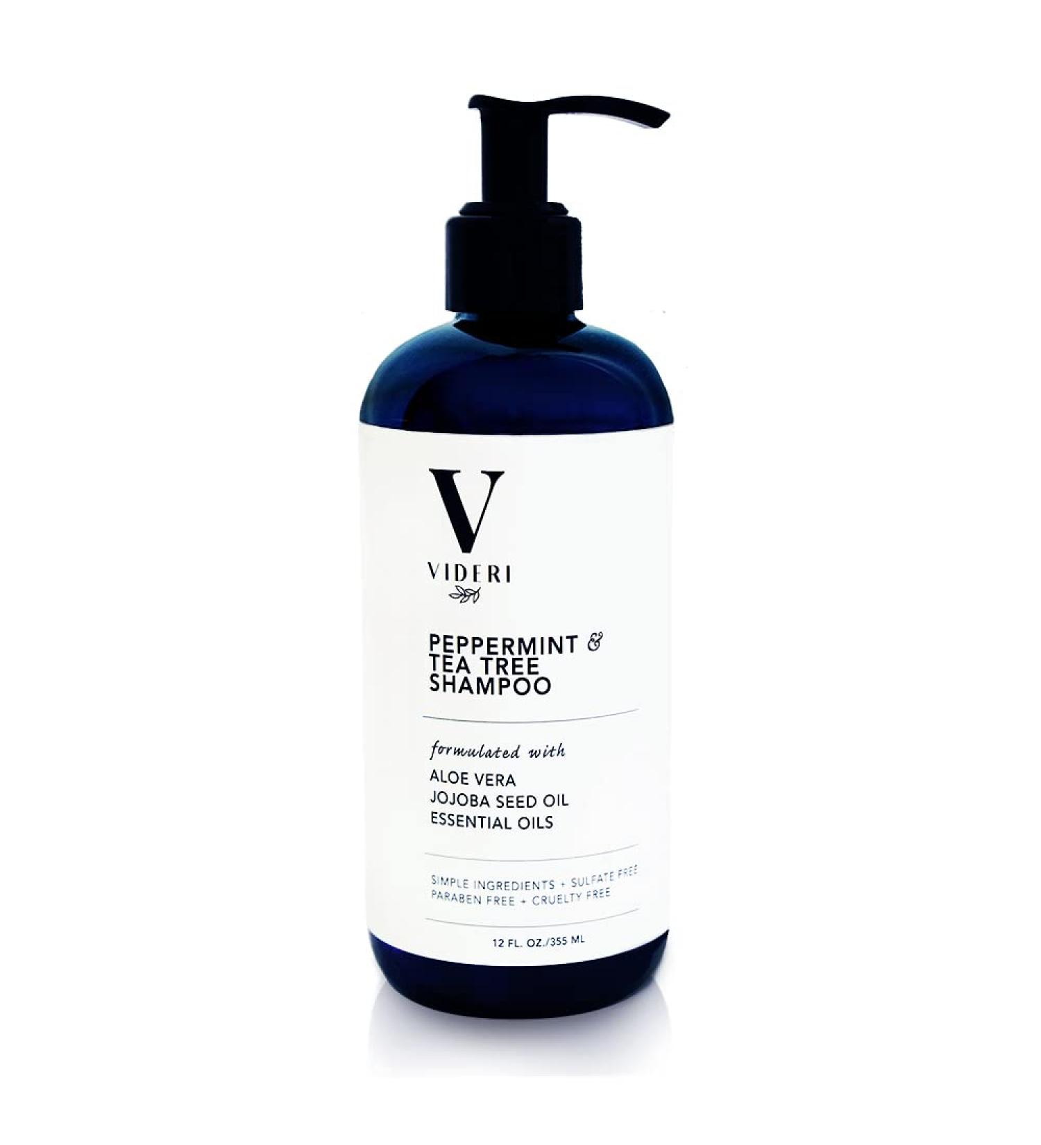 Sulfate Free Keratin Shampoo | Peppermint & Tea Tree Anti-Frizz | Nourishing Aloe Vera & Jojoba | 12 fl oz - Buy Online on GoSupps.com