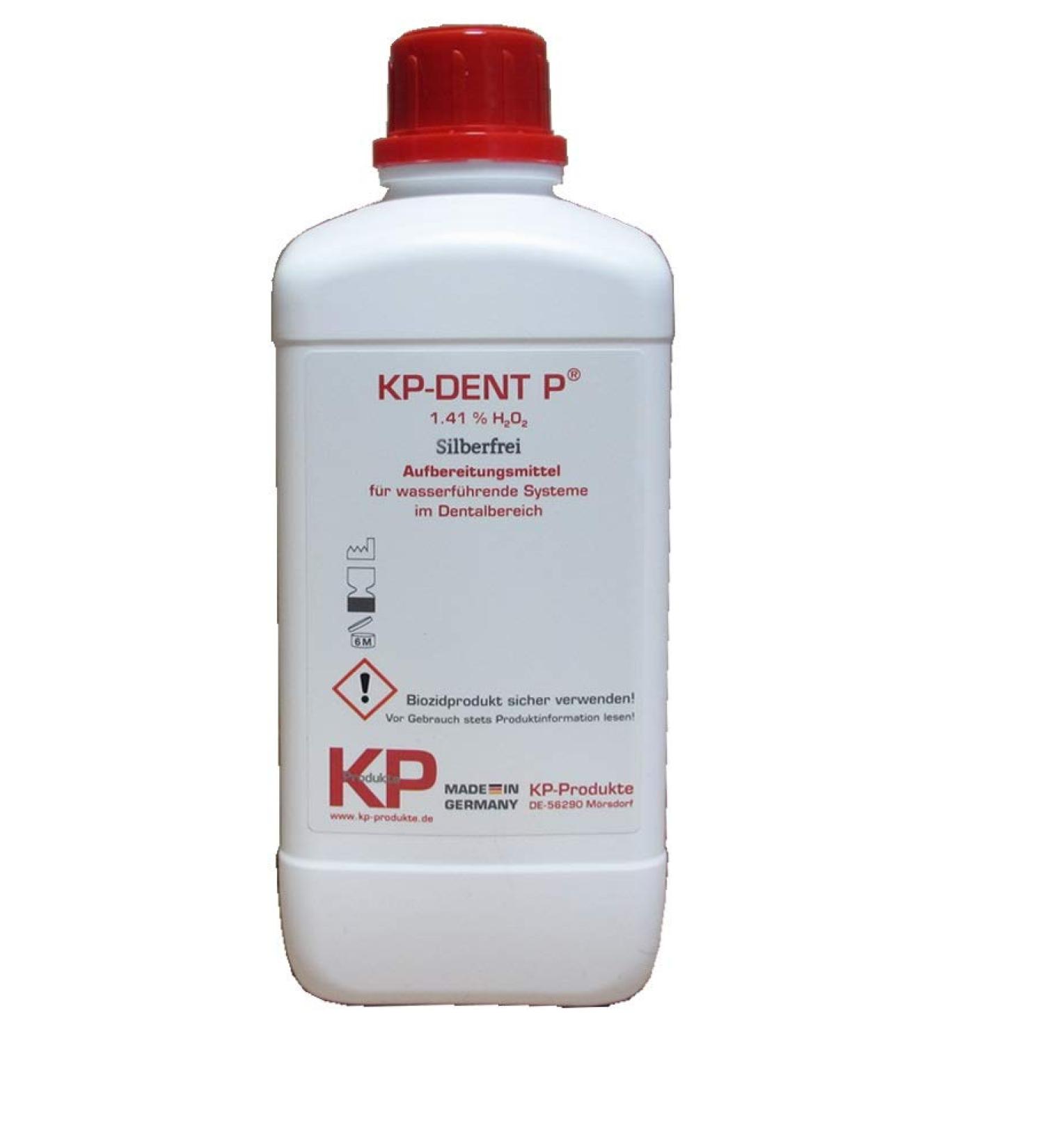 KP-DENT P SILVER-FREE water treatment agent 1.41% H2O2 for dental units without silver (6 x 1 000 ml)