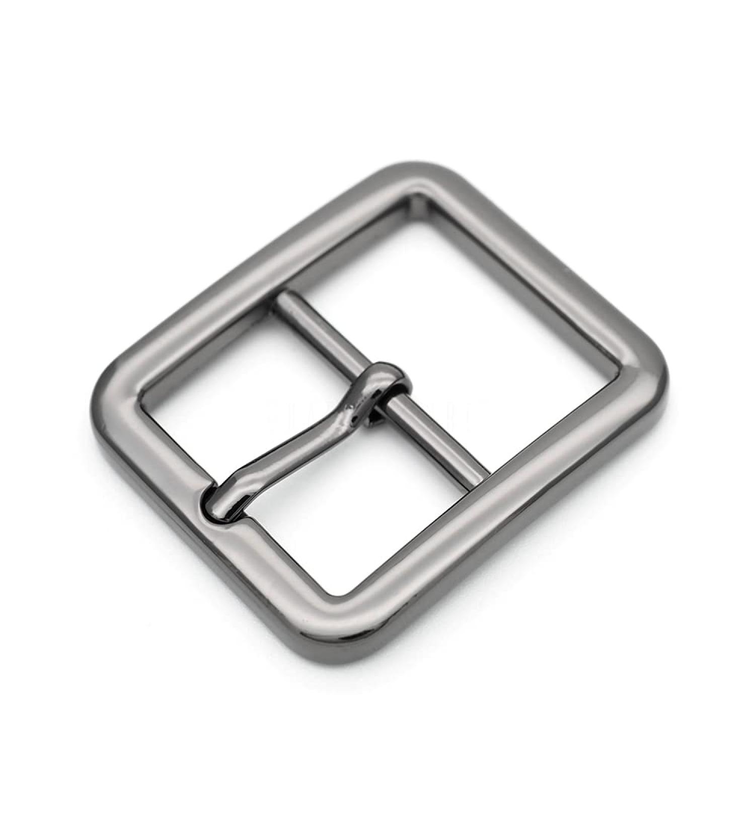 Square Center Bar Single Prong Belt Buckle Set (1in & 3/4in) - Gunmetal Finish - Buy Online on GoSupps.com