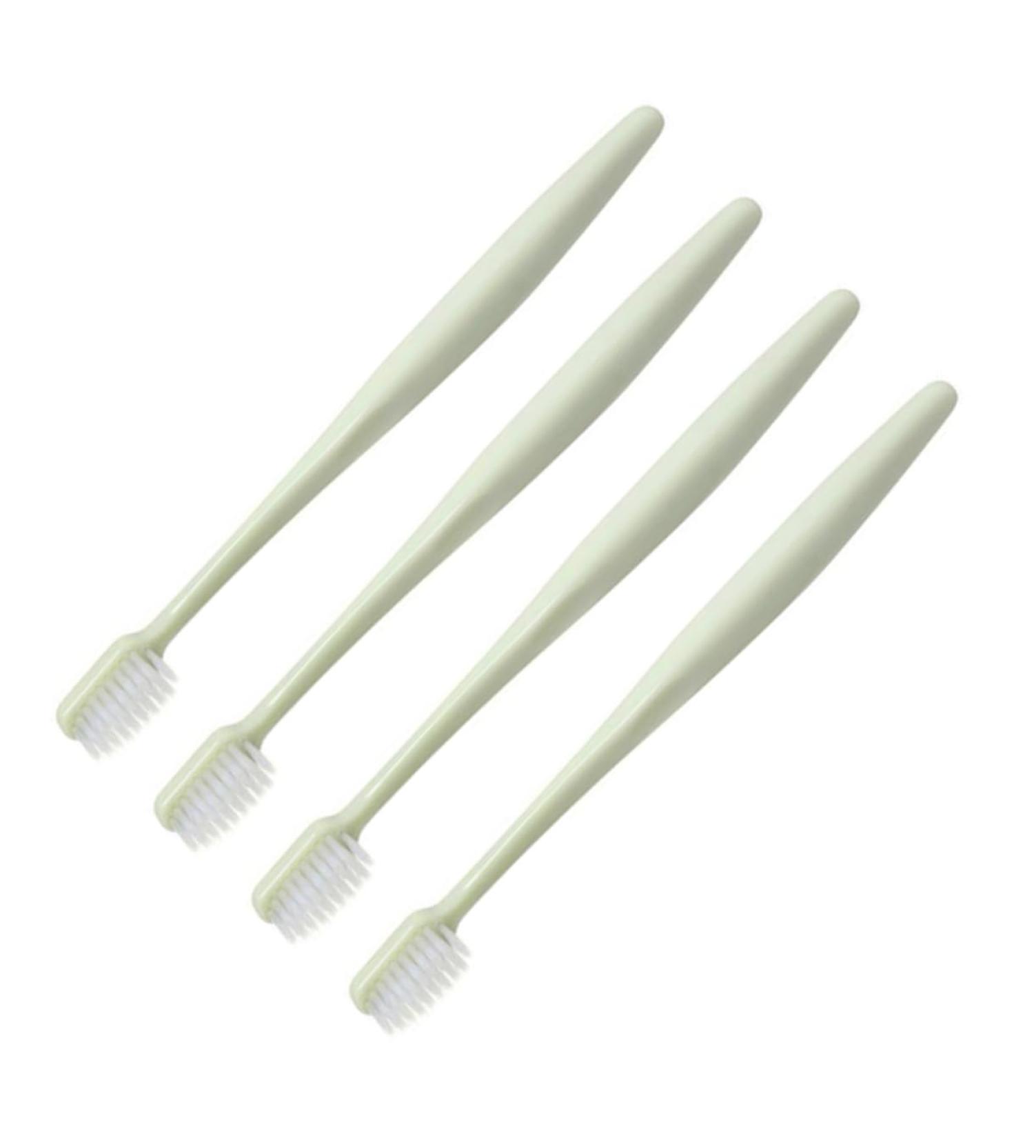 Gatuida Soft Bristle Toothbrush Set - 4 Eco-Friendly Sensitive Brushes for Women | Green Color | Ideal for Home Use - Buy Online on GoSupps.com