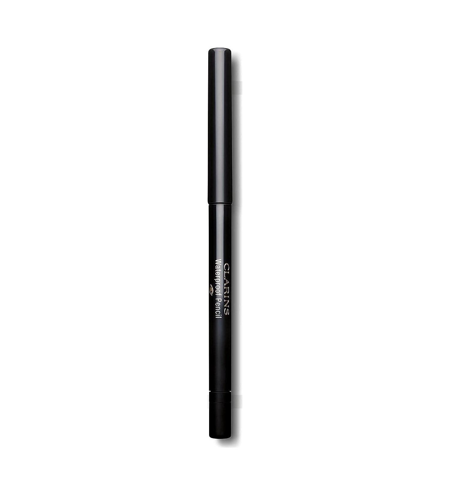 Clarins Waterproof Eye Pencil | Award-Winning | Highly Pigmented and Long-Wearing | Includes Retractable Tip  Built-In Sharpener and Smudger For Smoky Eye Looks | 0.01 Ounces 01 - Black Tulip