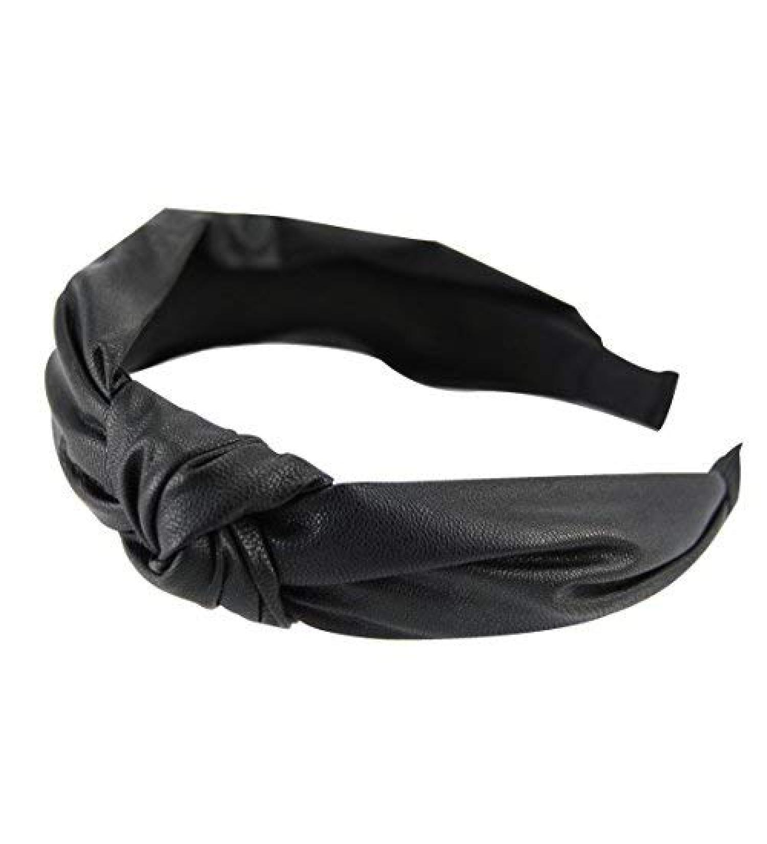 axy HR27a Leather Hairband SERIES 27a Leather Hair band Black