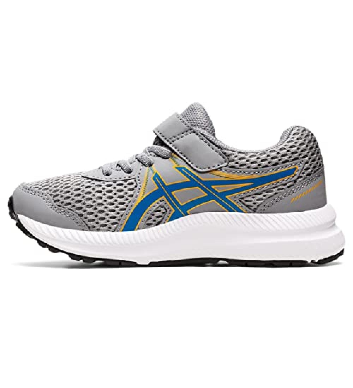 ASICS Kid's Contend 7 Toddler Running Shoes - Size 10 Little Kid - Sheet Rock/Electric Blue - Buy Online on GoSupps.com