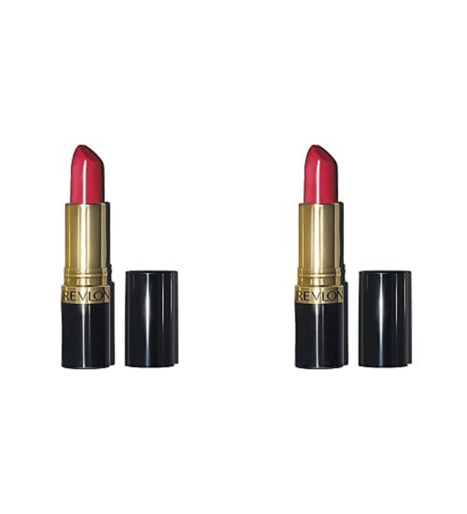Revlon Super Lustrous Lipstick in Love That Red/Coral - Pack of 2, 0.70 oz. Moisturizing Formula with Vitamin E & Avocado Oil - Reds & Corals 725 - Buy Online on GoSupps.com