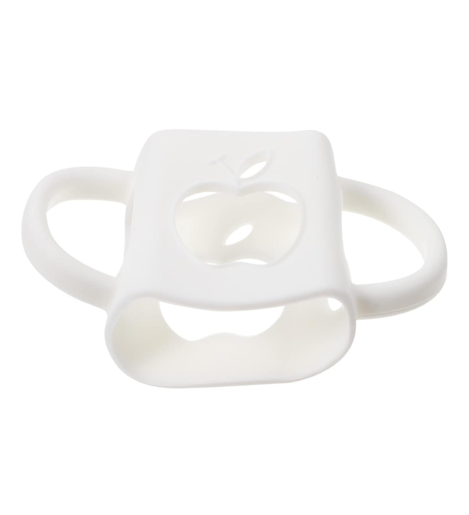 Healvian Silicone Baby Bottle Cover - Infant Feeder with Gripping Handles - Insulated Bottle Holder for Kids - White - Buy Online on GoSupps.com