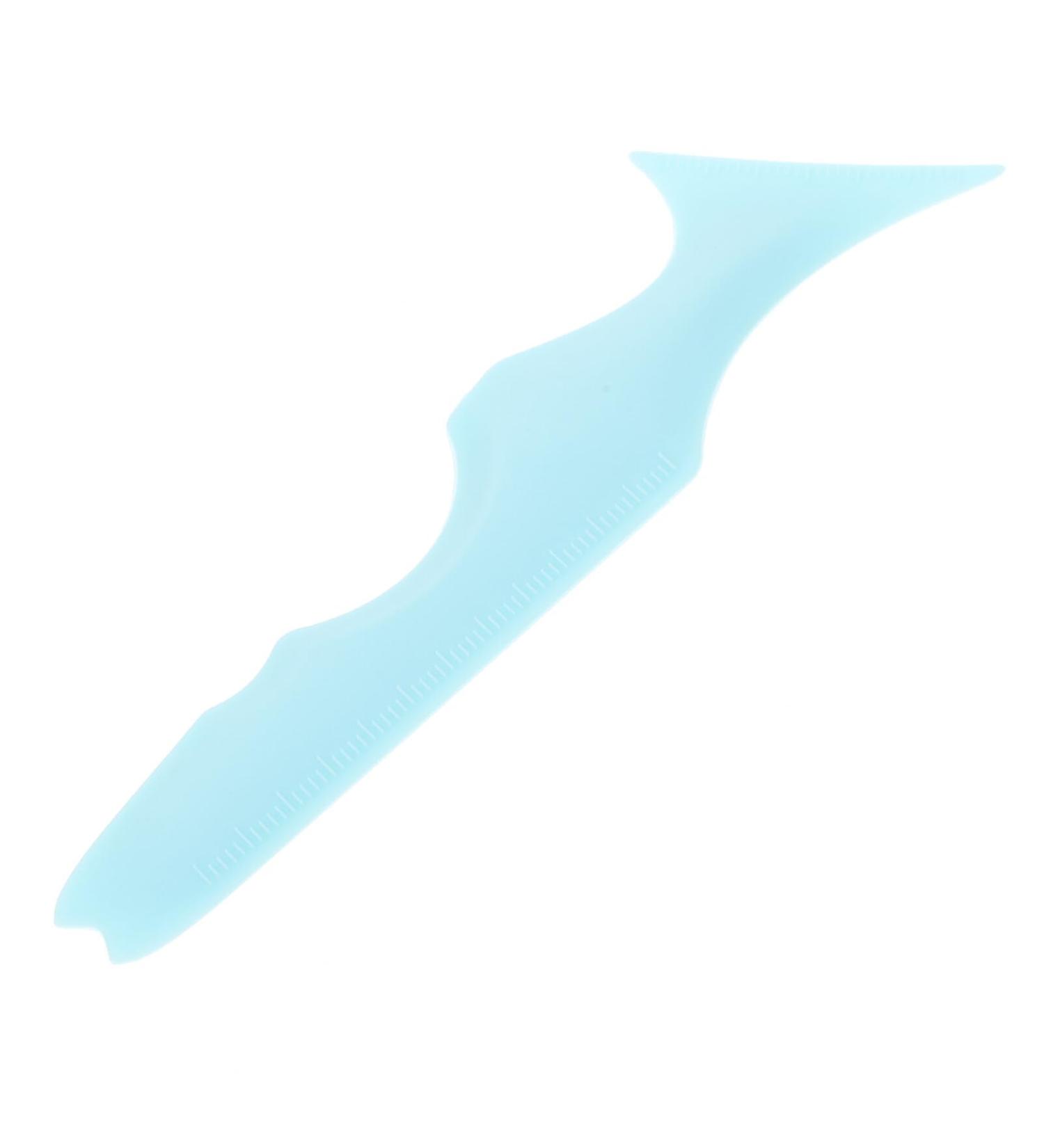 Ciieeo Silicone Beauty Ruler Silicone Eyelash Guard Eyelash Mascara Guide Silicone Eyeliner Pads Silicone Eyebrow Stencil Eyelashes Kit Eyeliner Wearing Aid Cosmetic Travel Line Ruler