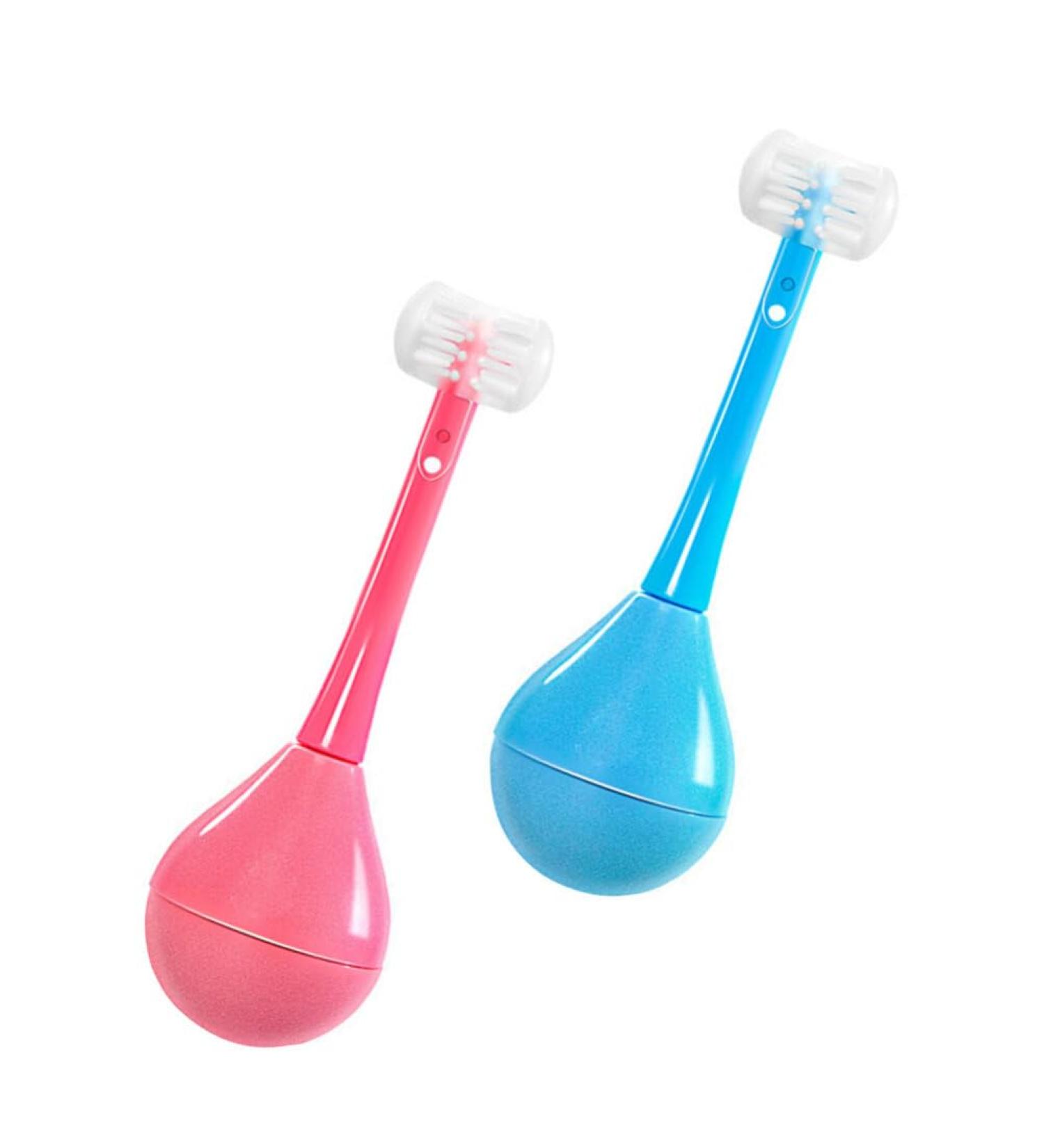 Healeved 2st Tumbler toothbrush baby training toothbrush children's toothbrush baby toothbrush made of silicone children dental care baby soft toothbrush silicone and pebbles soft fur toddler