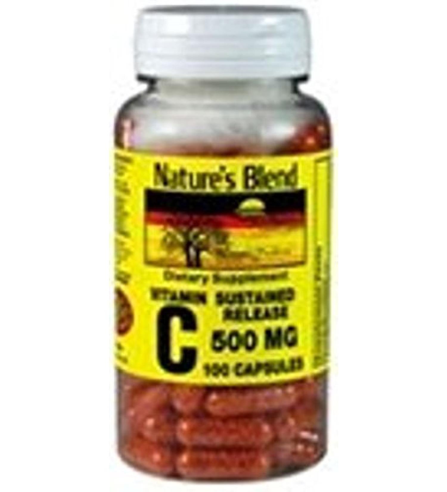 Nature's Blend Vitamin C Sustained Release 500 mg 100 Capsules