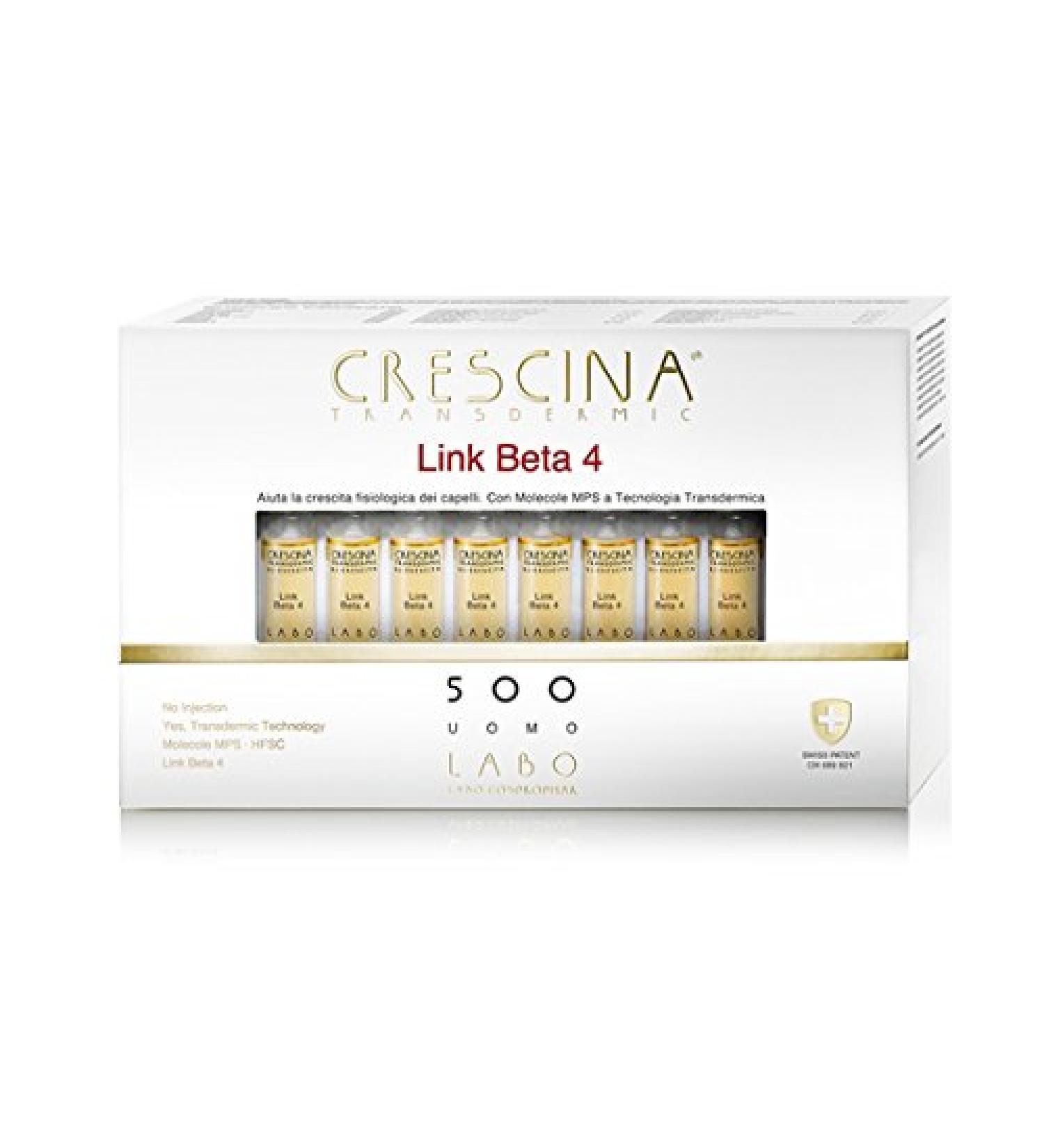 Labo Crescina Transdermic Link Beta-4 Hair Growth 500 Men 20 Ampoules