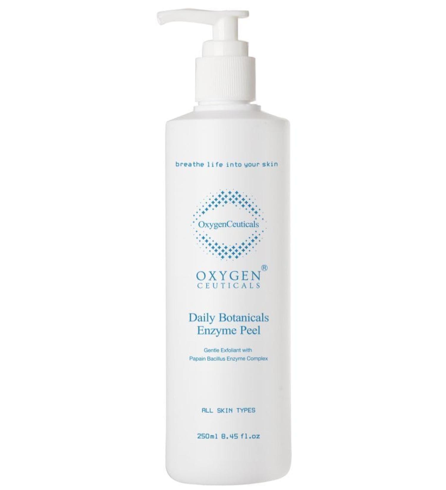 OxygenCeuticals Daily Botanicals Enzyme Peel Gentle Exfoliating Gommage with Pineapple & Papaya Extracts Natural Enzyme Peel for Refines Pores & Smooths Texture 8.45 fl.oz (250ml) - Buy Online on GoSupps.com