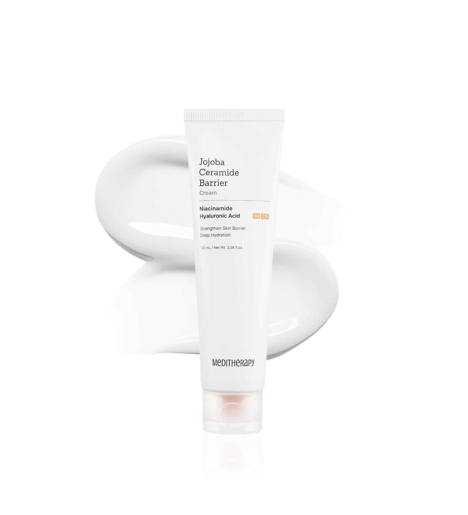 MEDITHERAPY Jojoba Ceramide Barrier Cream | Intensive Repair & Long-Lasting Hydration | Boost Skin Strength | EWG Green Grade | 3.38 fl. oz - Shop Internationally - Buy Online on GoSupps.com