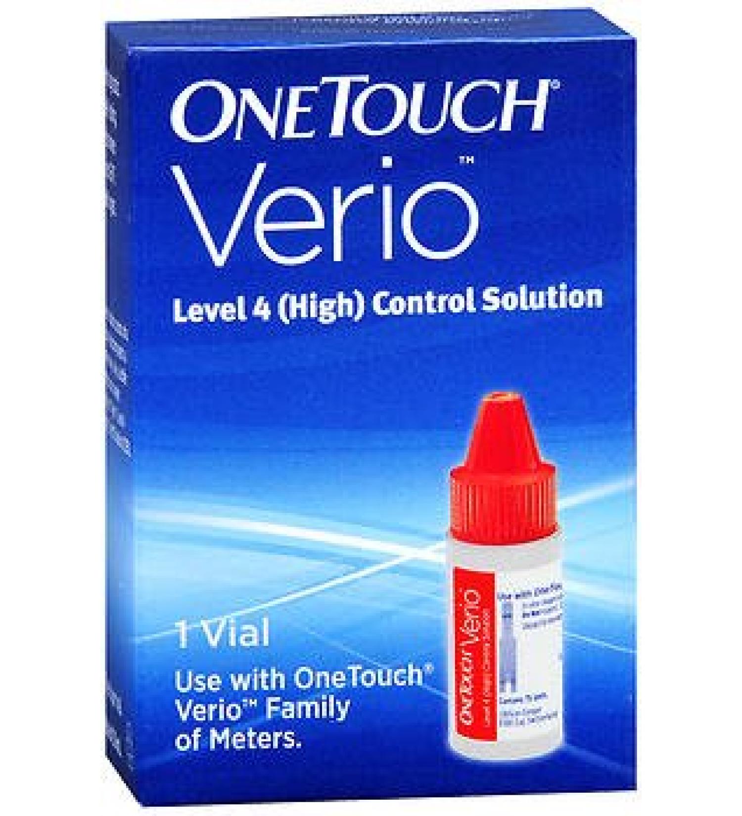 OneTouch Verio Level 4 (High) Control Solution - 1 vial Pack of 5