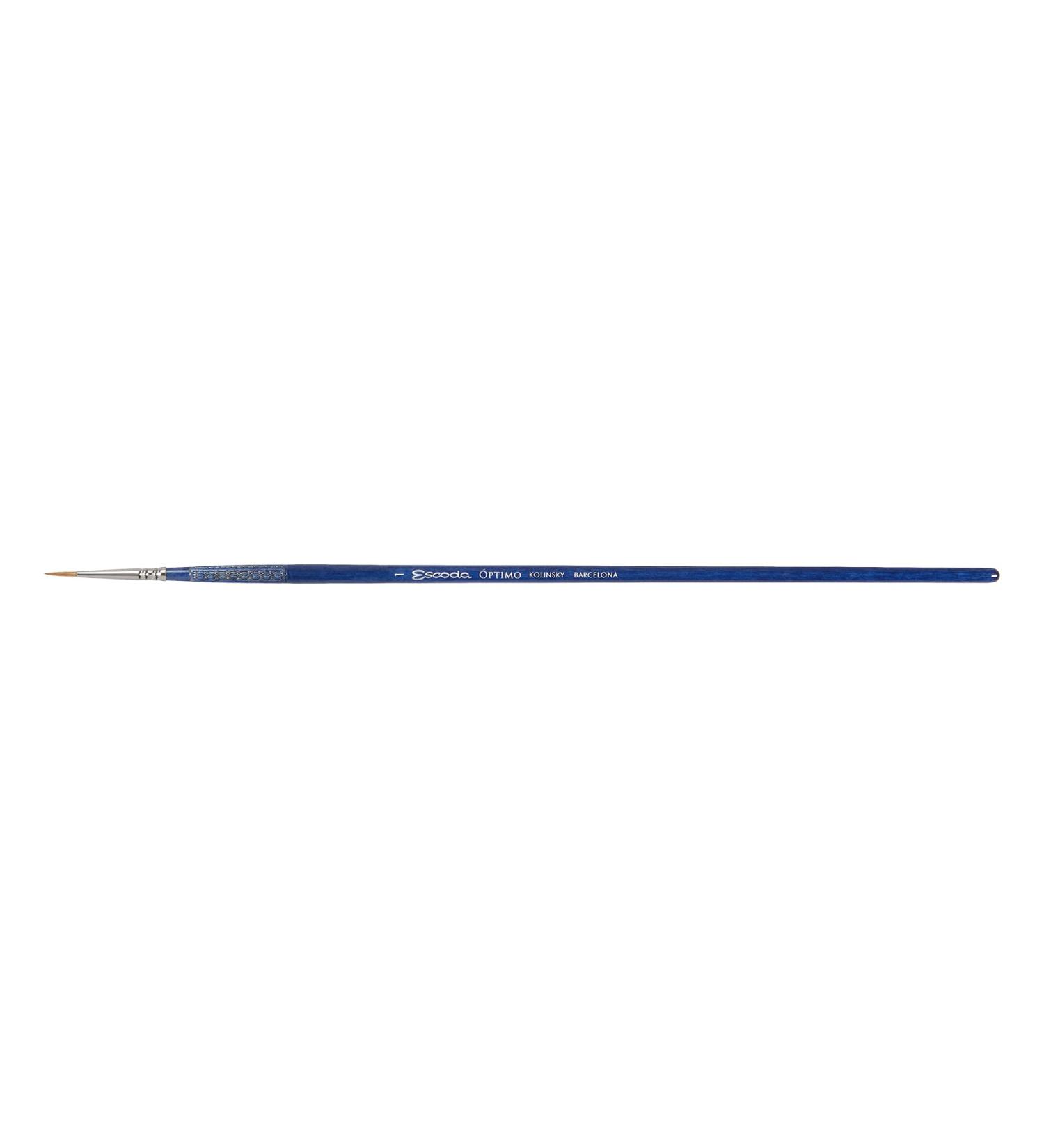Escoda Optimo Kolinsky Round Paint Brush - Size 1 | Long Handle for Oil & Acrylic Painting - Buy Online on GoSupps.com
