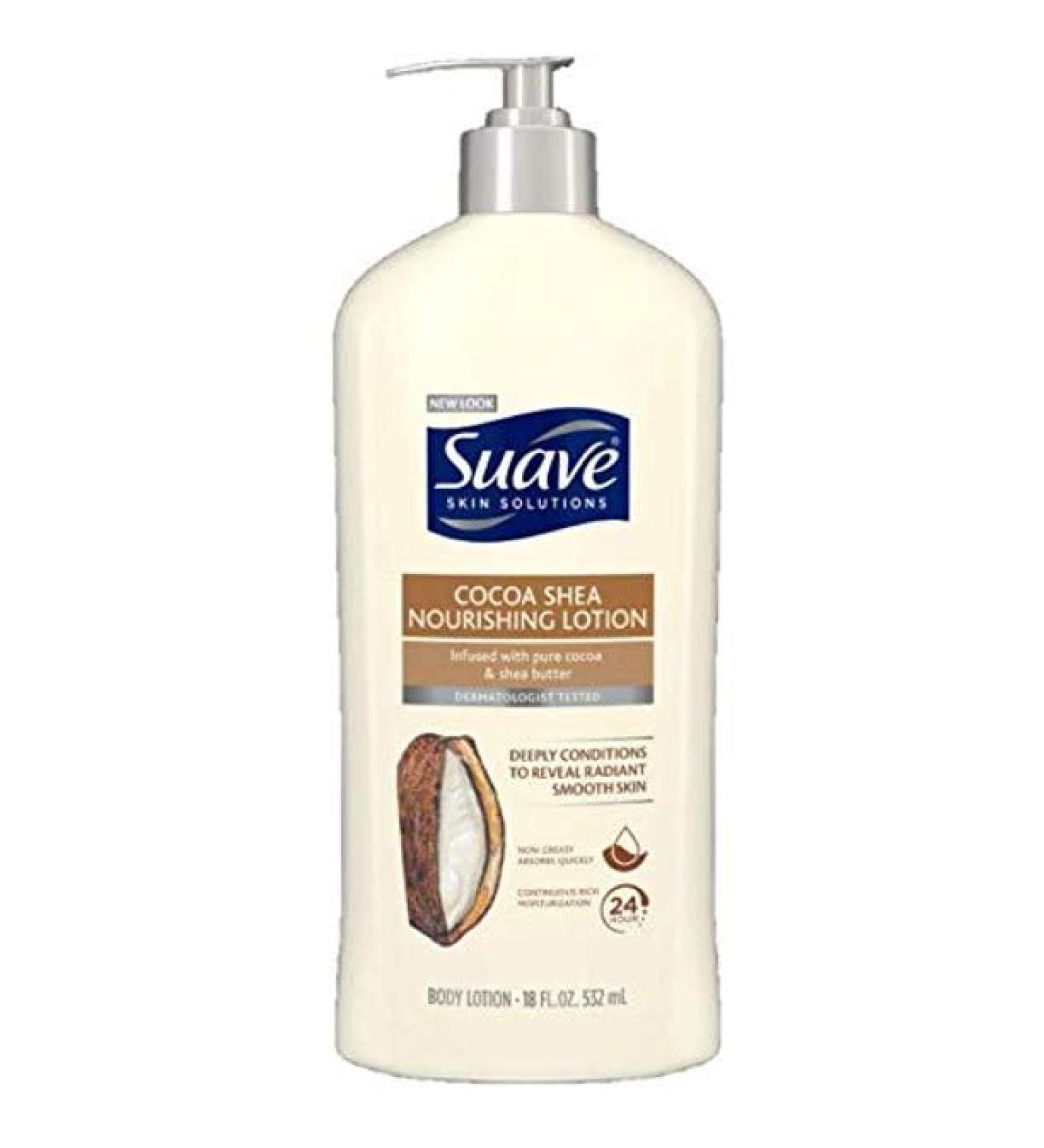 Suave Smoothing Cocoa Butter & Shea Skin Lotion 18oz Pump (532ml) - Pack of 2 - Buy Online on GoSupps.com