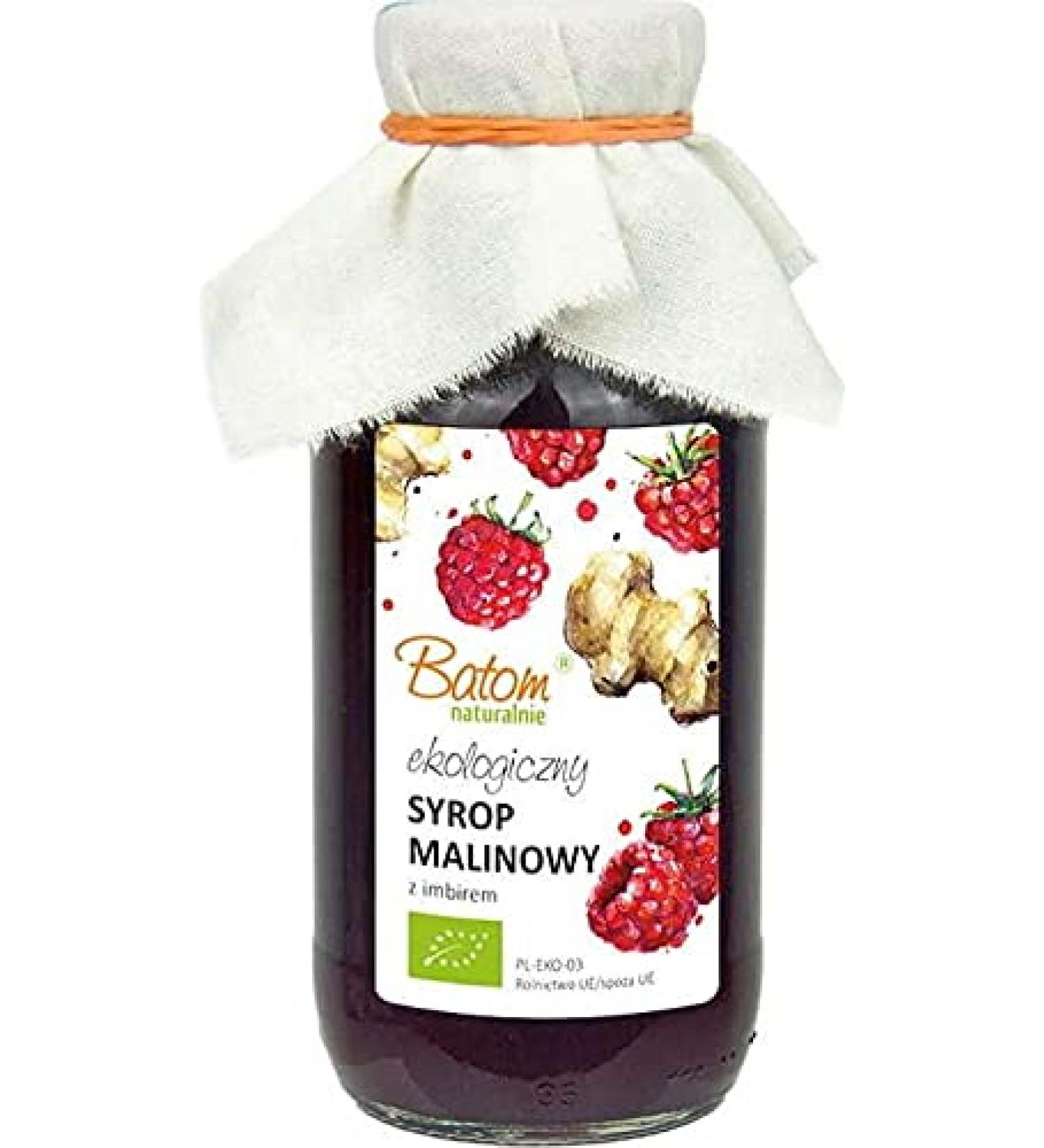 Organic Raspberry Ginger Syrup 330 ml - BATOM
