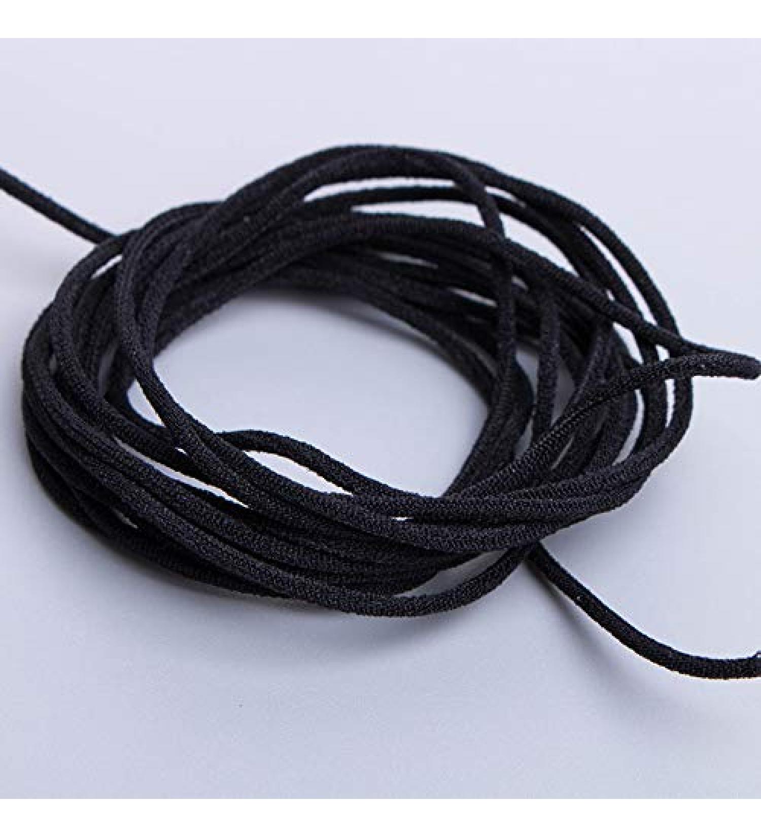 1/8 inch Black Elastic Cord for Masks - 10 Yard Roll | Sewing Crafts DIY Ear Band Loop - Buy Online on GoSupps.com