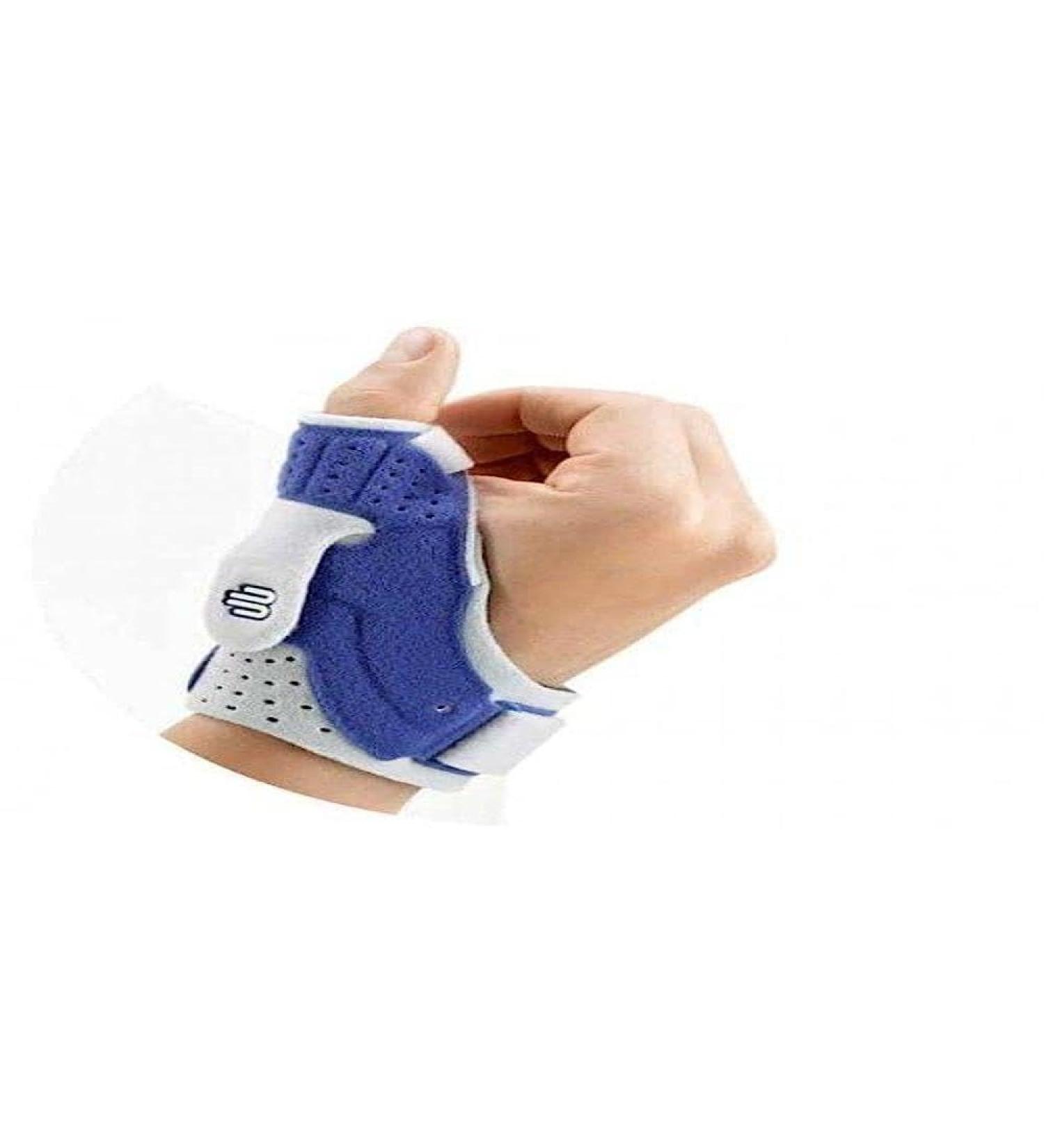 Bauerfeind - RhizoLoc - Thumb Stabilizer - Splint for Fast Relief from Painful Overuse Restricts Thumb Joint Movement Skier's Thumb Support Adjustable & Comfortable Left Size 1 Left