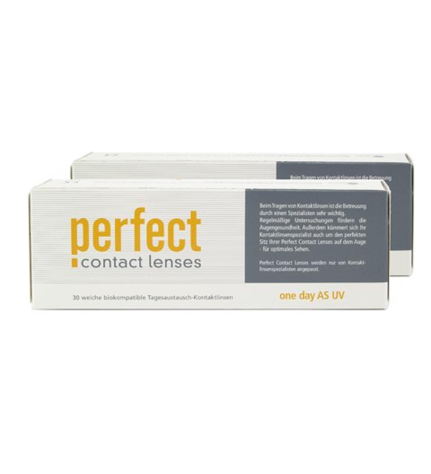 Perfect one day AS UV - 2x30er Box (Diopter: -1 25 / Base curve: 8 60 / Diameter: 14 20)