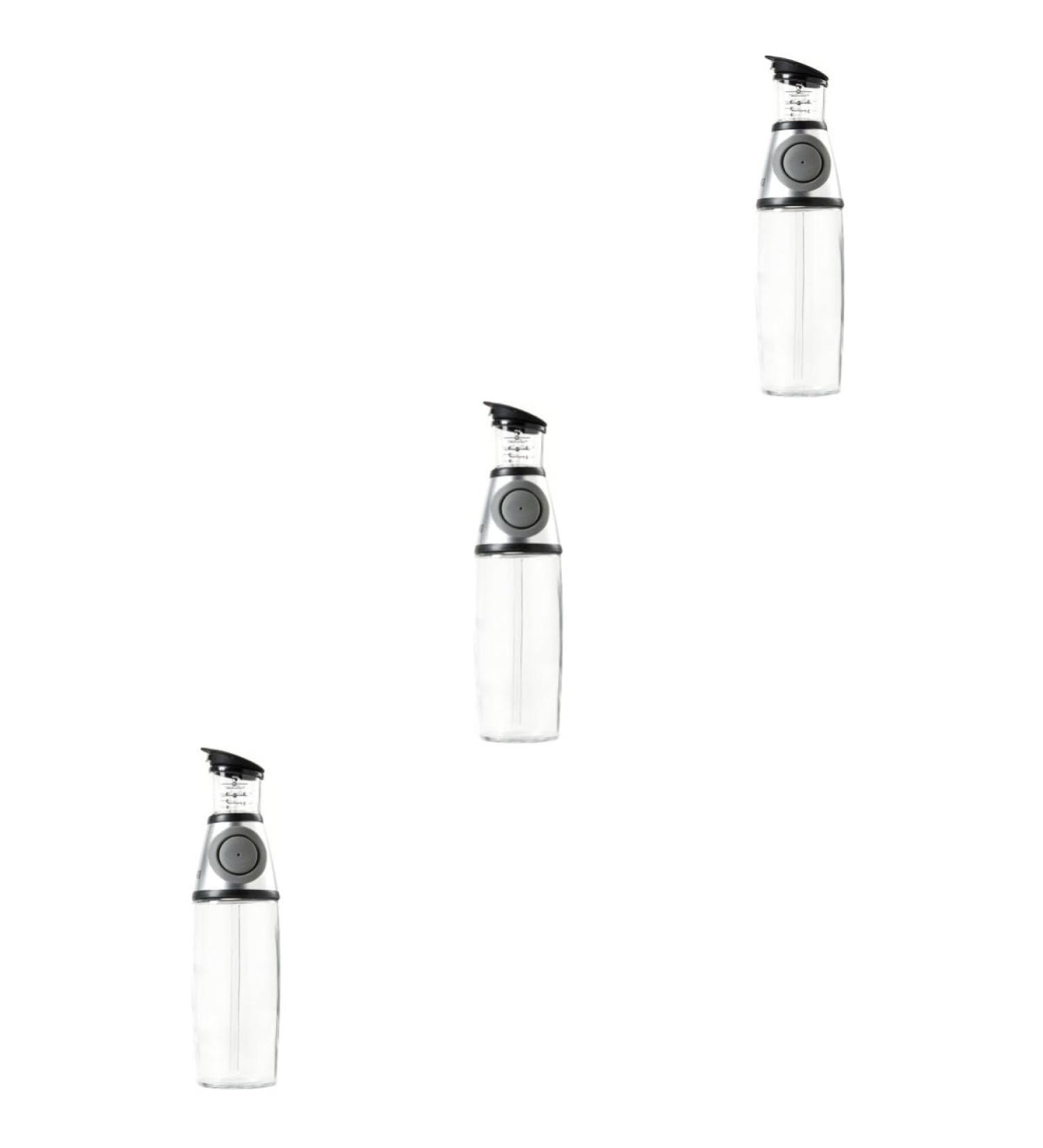 Zerodeko 3 Pcs Oil Can Olive Oil Bottle Terrariums Oil Cruet Dispenser Pressure Measuring Oil Bottle Oil Dispenser Bottle Oil Storage Bottle Seasoning Bottles Kitchen Oil Glass Plastic 28.5X6.7X6.7CMx3pcs Greyx3pcs - Buy Online on GoSupps.com