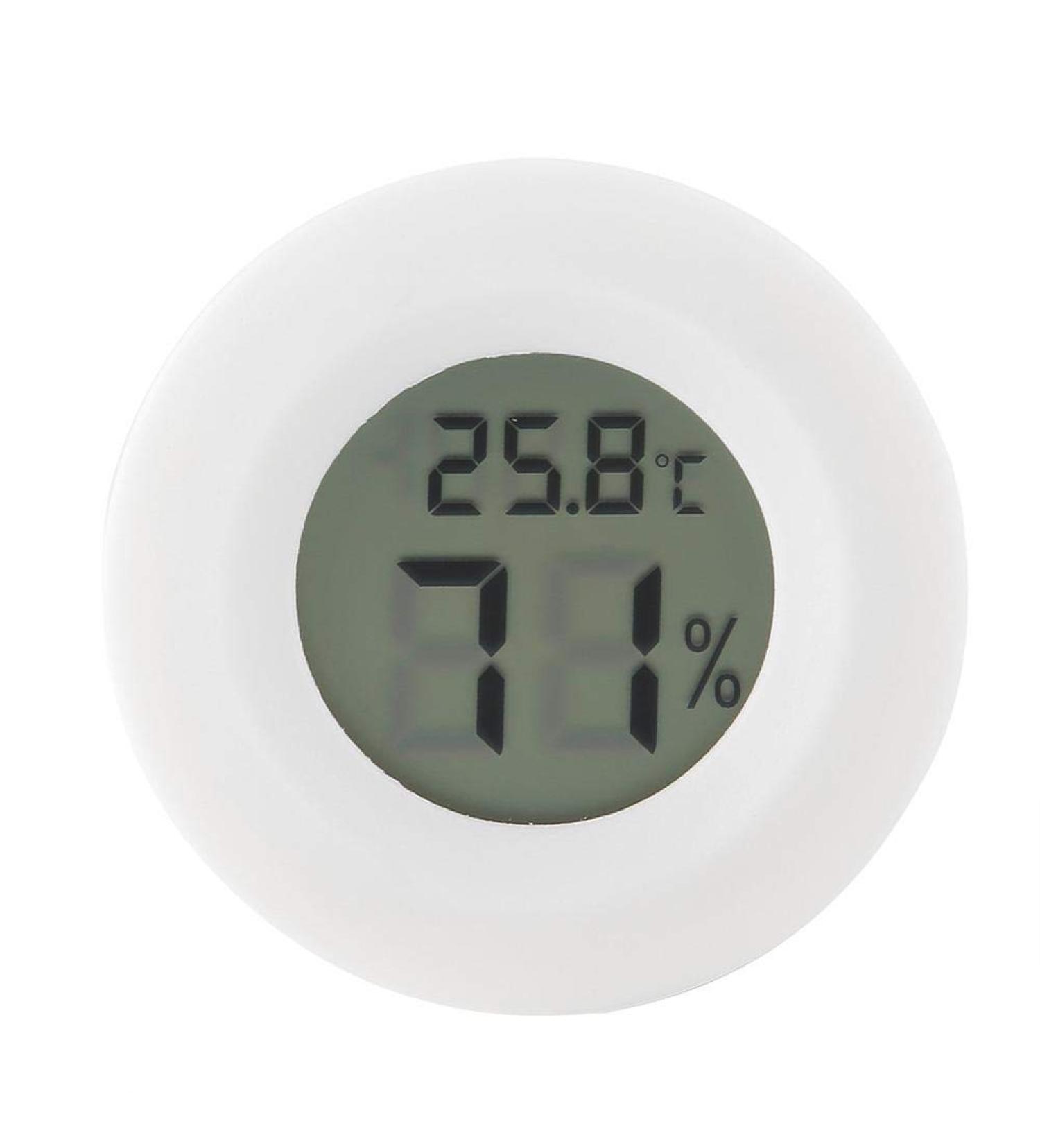 Mini Digital Hygrometer Thermometer - Indoor Temperature Monitor for Reptiles | Large LCD & Backlight - White - Buy Online on GoSupps.com