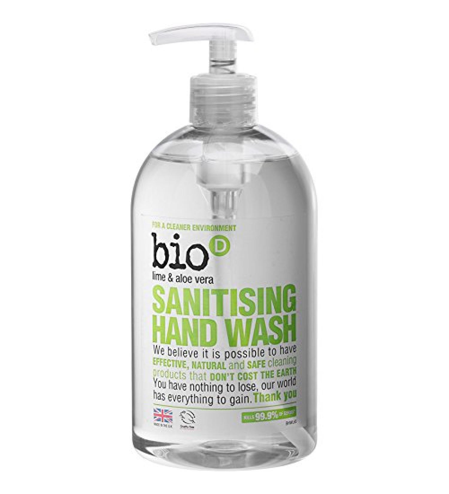 Bio-D Hand Wash Lime/Aloe Vera 500ml - CLF-BD-BHWL65