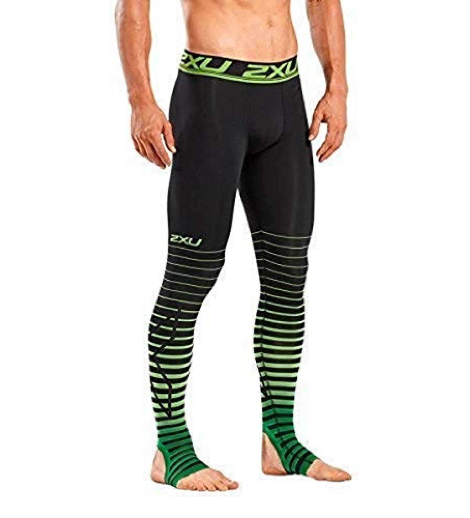 2XU Men s Elite Power Recovery Compression Tights XL Black Green Shop Now