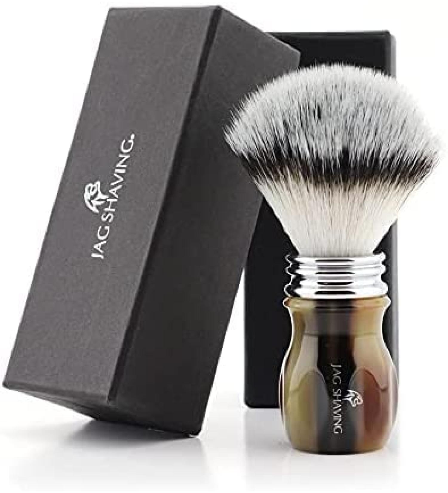 Synthetic Hair Vintage Shaving Brush for Men - Durable and Dense Shaving Brush with Vegan Bristles