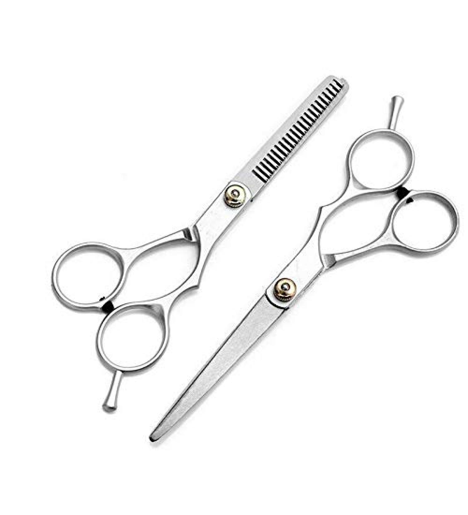 Professional Barber Scissors and Hair Comb Set - Hairdressing, Cutting, Thinning, and Texturizing - Salon and Home Use (Set of 2) - Buy Online on GoSupps.com