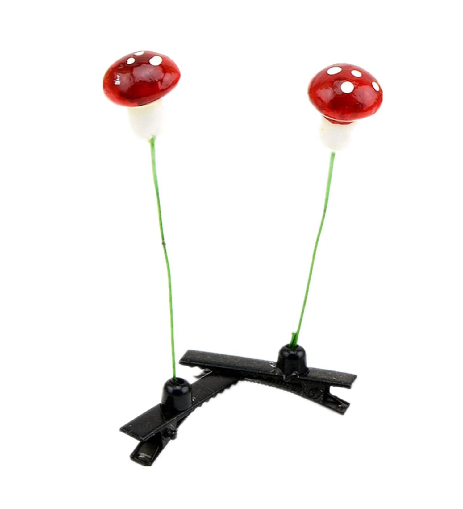 10pcs Funny Plant Bean Sprout Hair Clips Pea Hairpin Barrette Headwear Hair Accessories for Women Men Girl Boy Cosplay Headwear Party (mushroom)