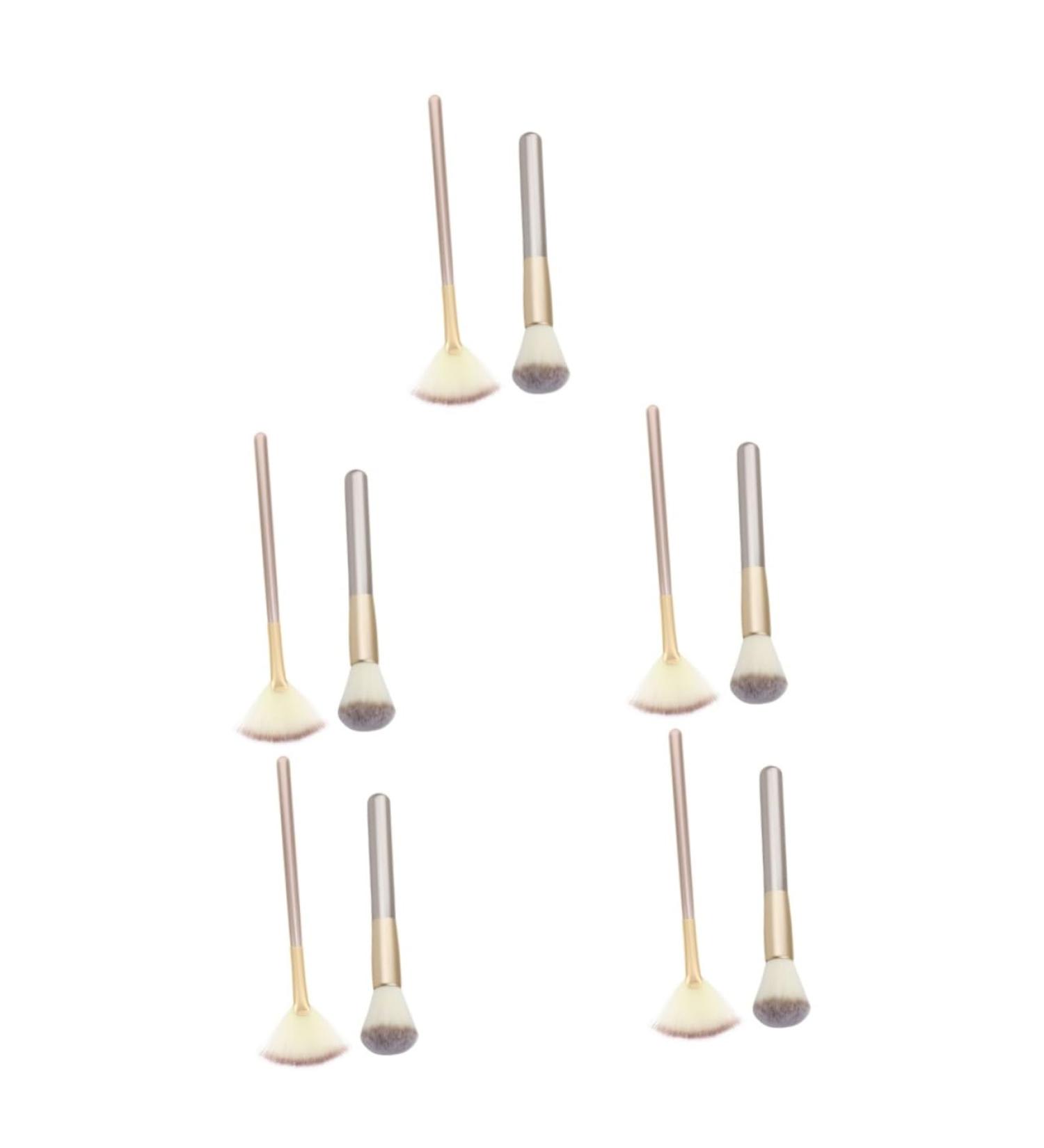 5 sets of make-up powder brush make-up brush cosmetic brush make-up blush make-up powder sponge women corrugated cardboard made of silk-nylon-wool  - Buy Online on GoSupps.com