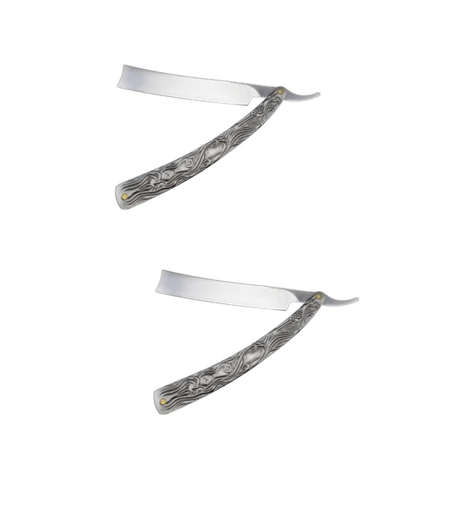 FRCOLOR 2 Pack Manual Razor for Women & Men - Premium Steel Hair Razor for Haircuts & Beard Grooming - Adjustable Design - Buy Online on GoSupps.com
