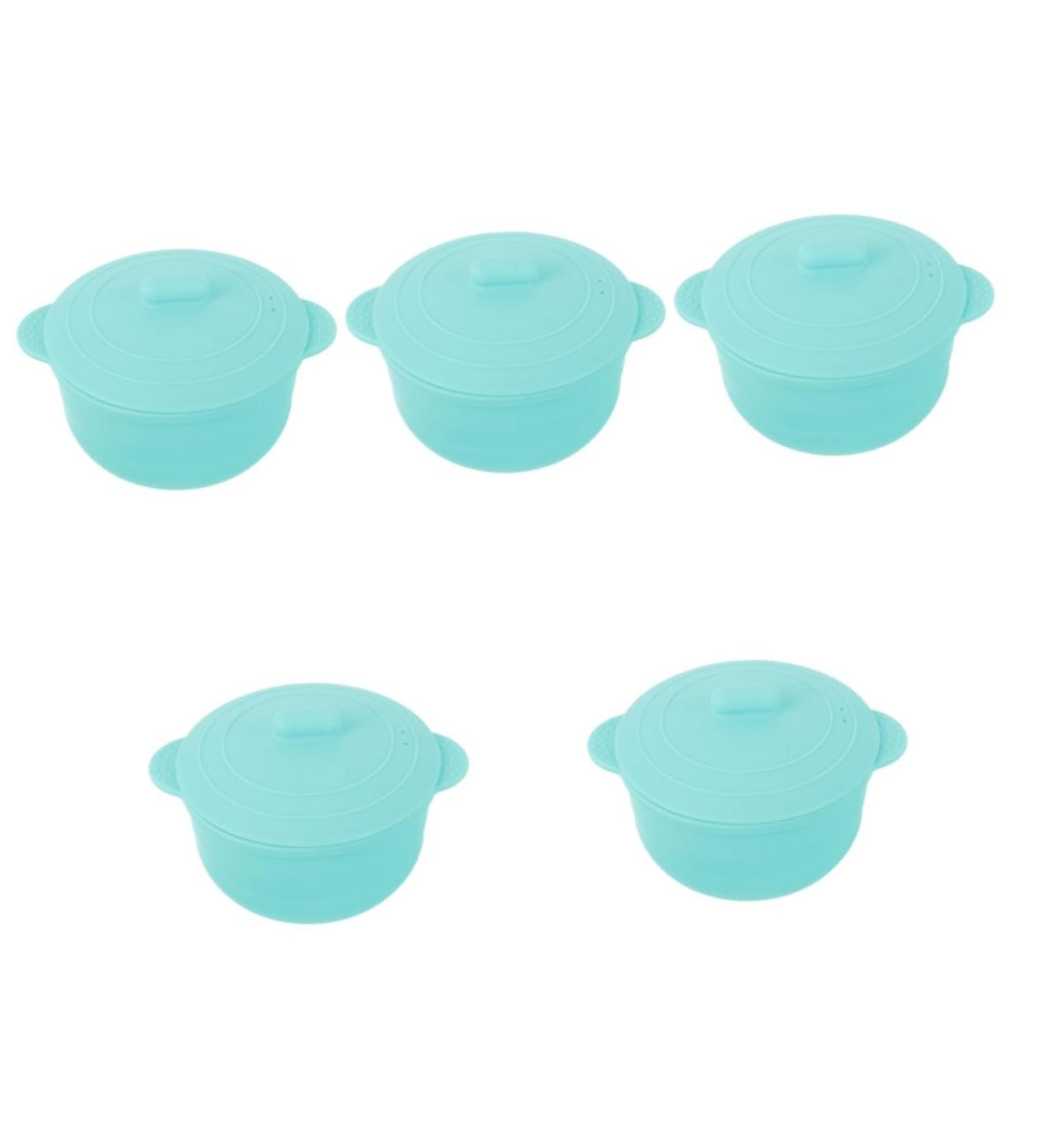 Beavorty 5-Stack Wax Melts Silicone Mixing Bowl for Hair Removal | Durable Silicone Wax Bean Shells & Child-Safe Wooden Pebble Gel - Buy Online on GoSupps.com
