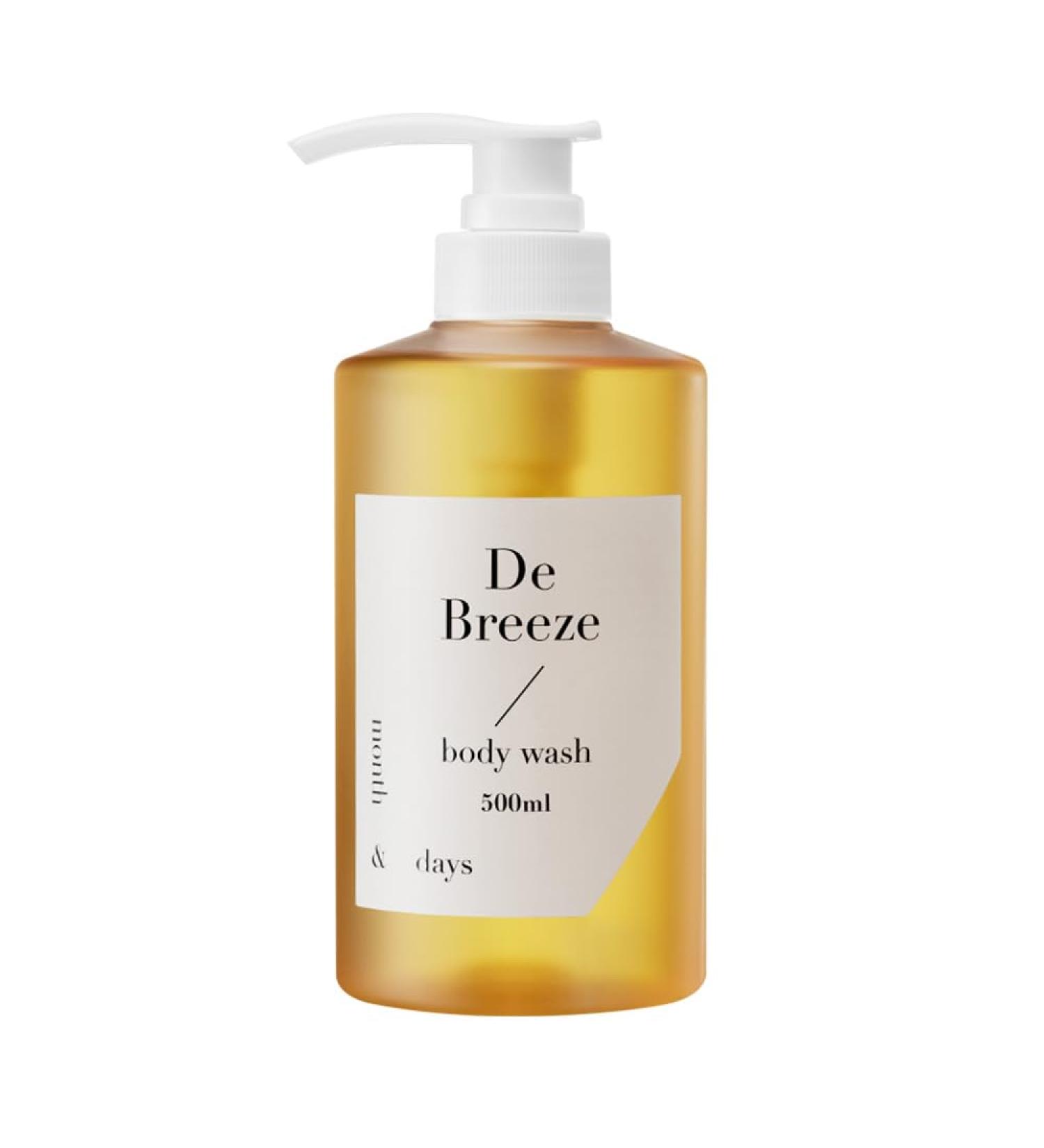 Month & Days De Breeze Body Wash 500ml 17 oz - Deep Cleansing Shower Gel Body Wash with Dispenser - Soothing Moisturising Shower Soap for All Skin Types - Buy Online on GoSupps.com