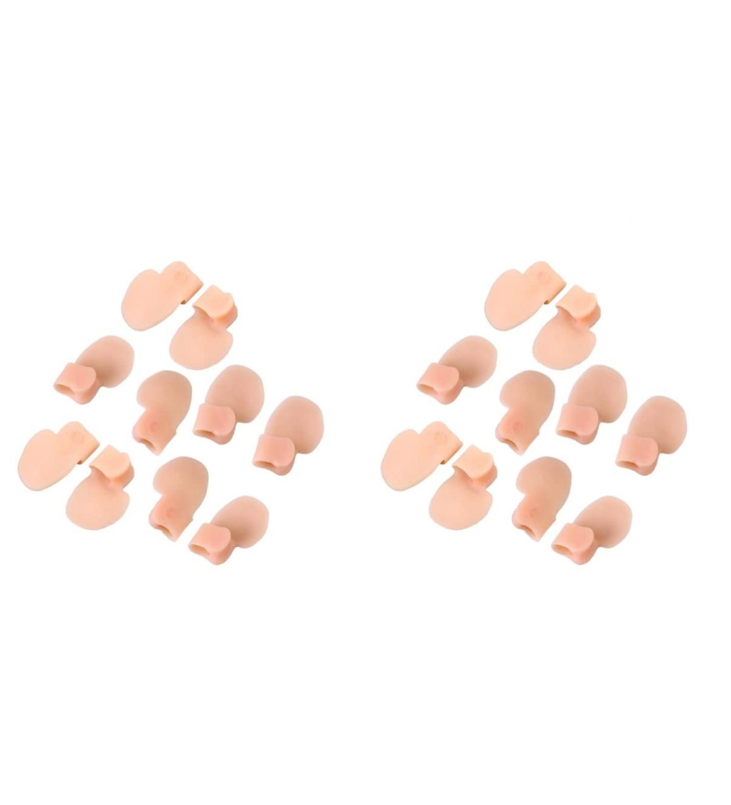 Orthotics Toe Separators - Little Hammer Correction Relief for Men & Women - Spacers for Overlapping Toes - Nude Pedicure Bunion Protectors & Pinky Splitters - 20 pcs - Buy Online on GoSupps.com