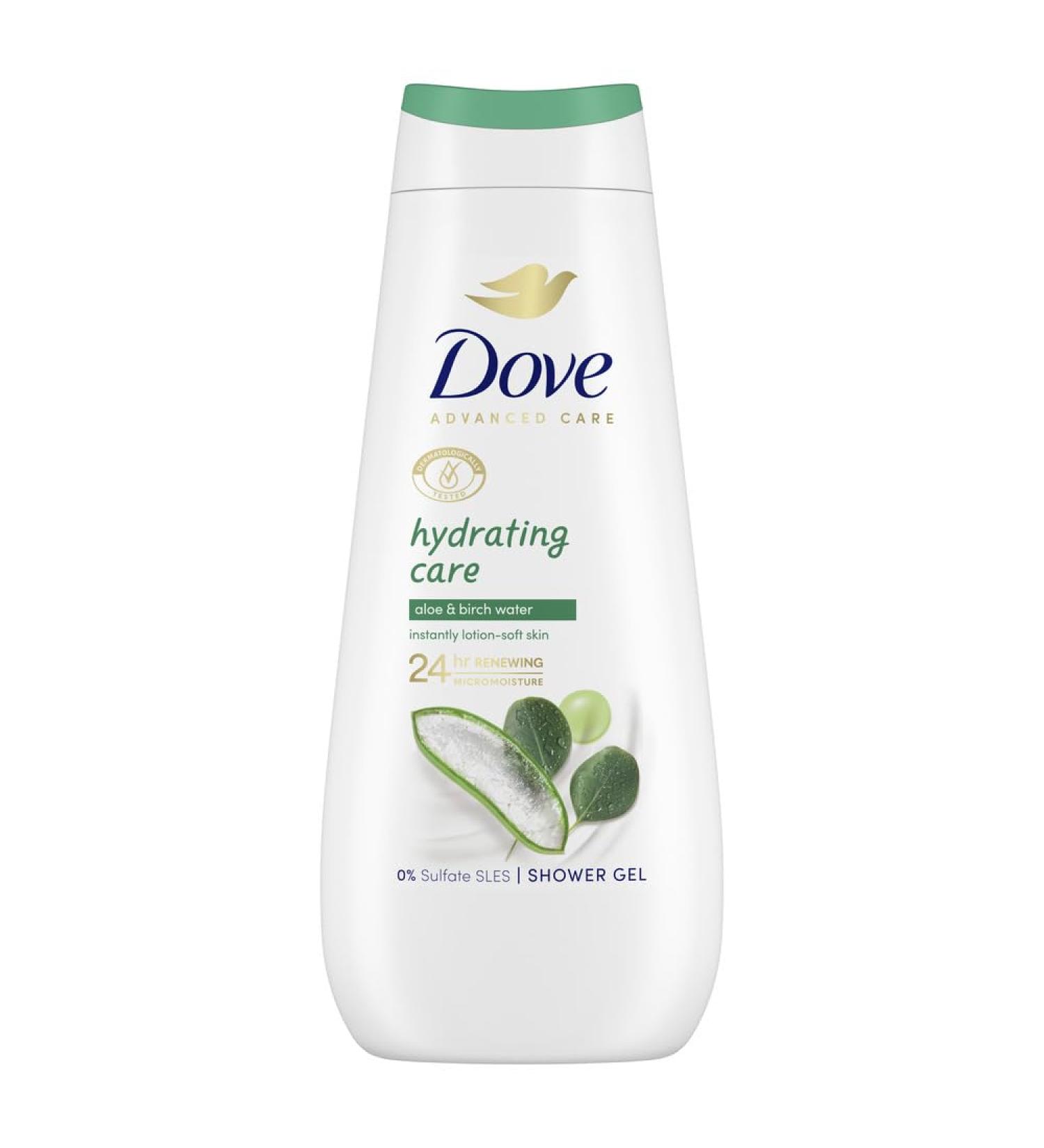  Dove Dove Advanced Care Moisturizing Shower Gel with Aloe and Birch Water 12 x 400 ml - Buy Online on GoSupps.com
