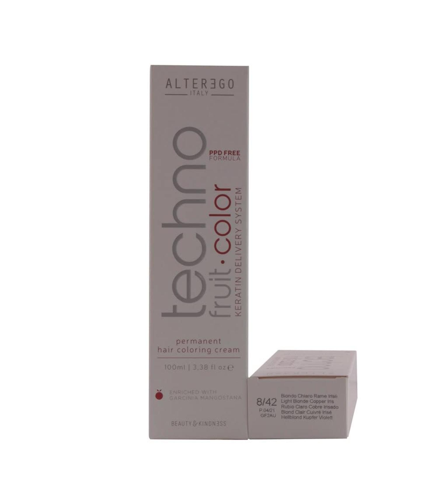 Technofruit Color 8/42 Light Blonde Copper Iris 100ml 8/42 copper iris