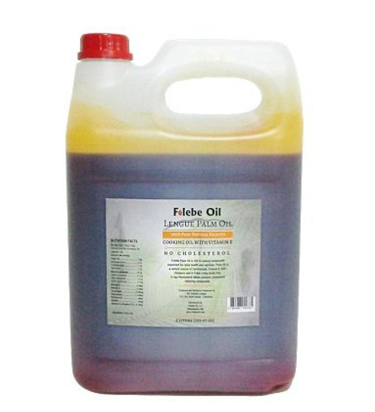 Folebe 100% Pure Natural Red Palm Oil - 5L Cholesterol-Free Cooking Oil with Vitamin E | Rich in Antioxidants | Cruelty-Free Cameroon Palm Oil - Buy Online on GoSupps.com