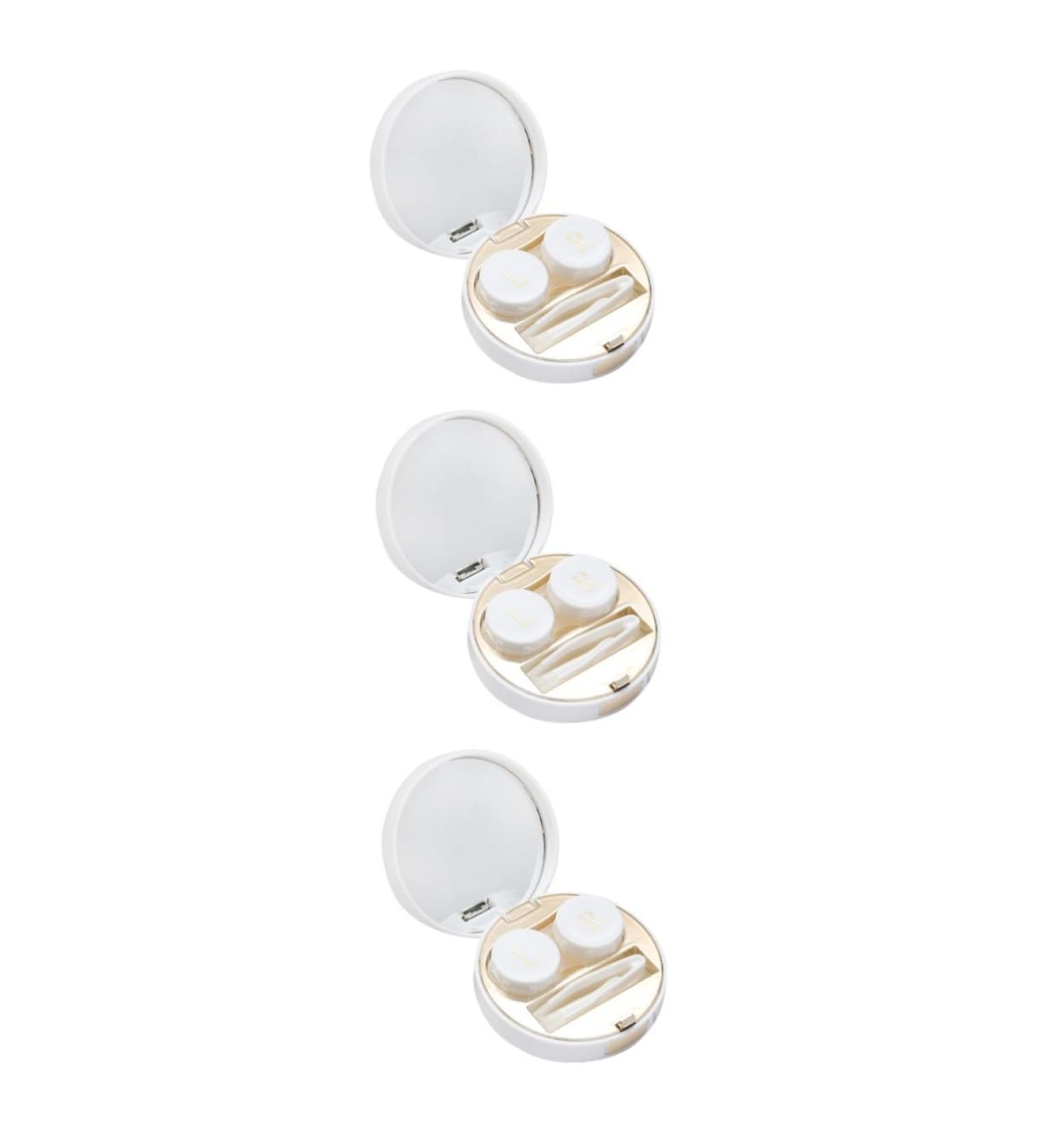 Homsfou 3 STK Rabbit Contact Lens Case Holder - Travel Set with Marbling Design | International Shipping Available - Buy Online on GoSupps.com