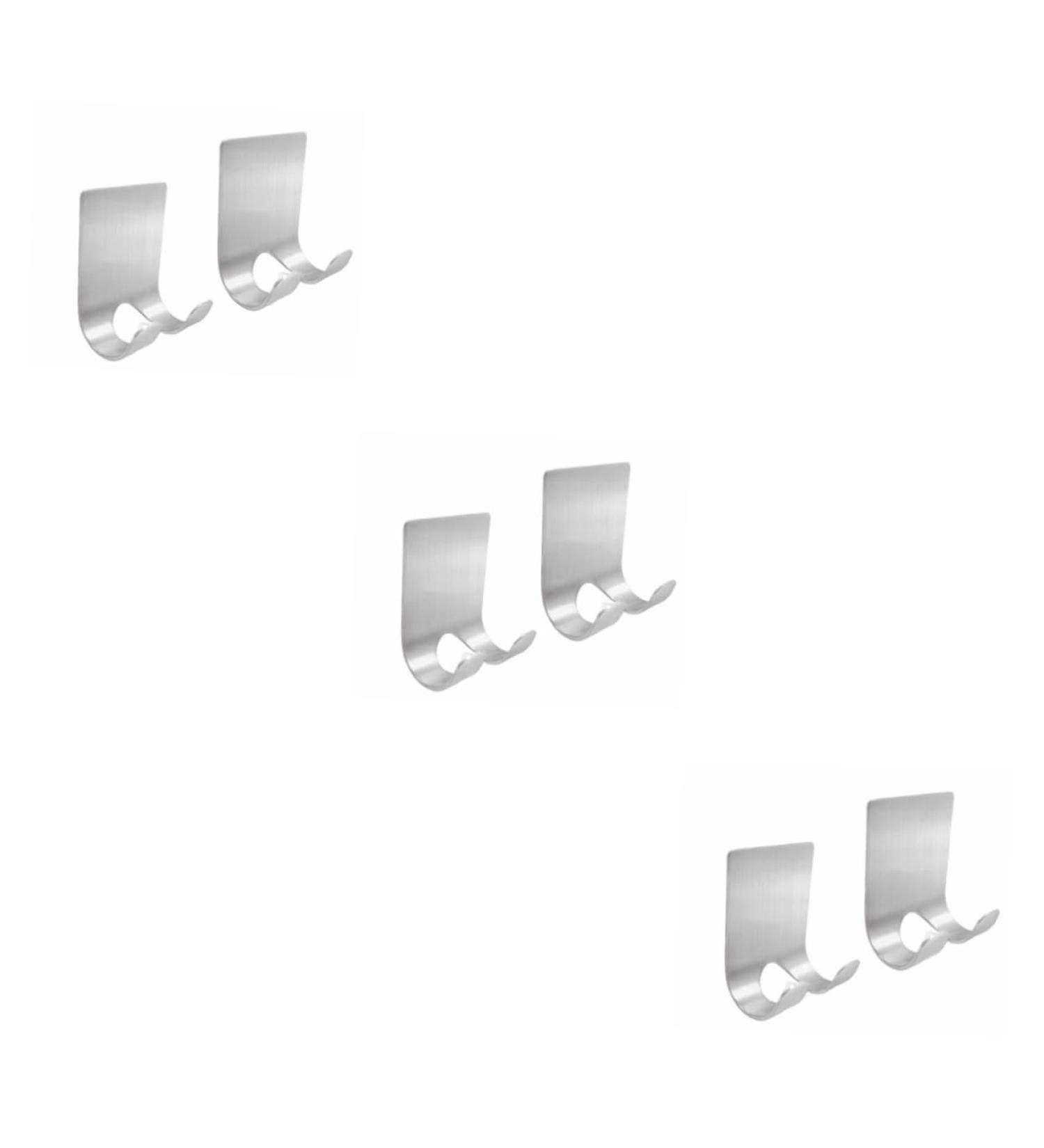 Homsfou 6 PC Self-Adhesive Bathroom Hooks - Shower & Razor Organizer Wall Connector Holder Wardrobe Hook - Buy Online on GoSupps.com