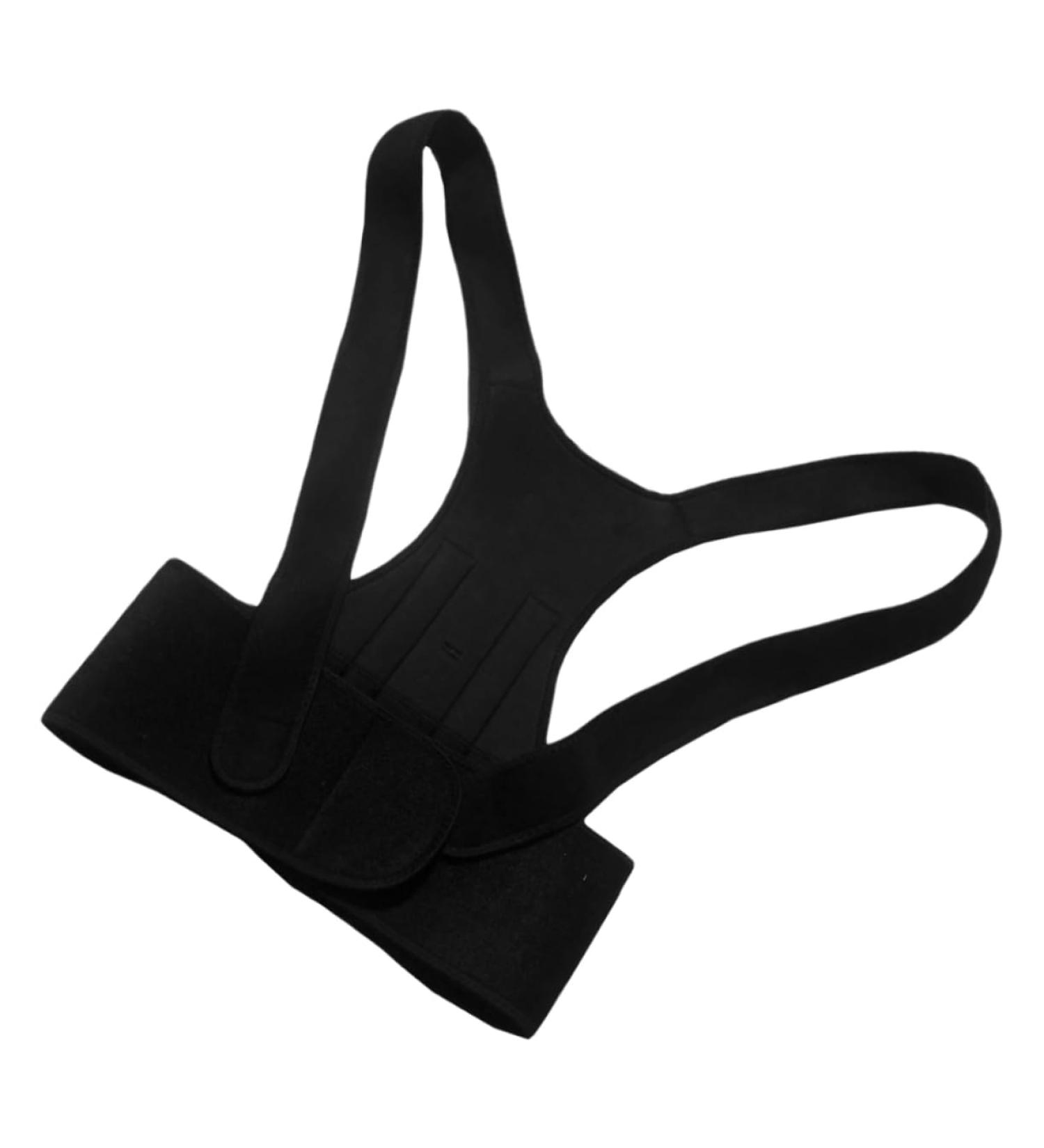 Hunchback Belt Straightener Brace - Winter Waist Support & Heating Pad for Posture Cramps & Comfort | Black Orthotics for Students & Households - Buy Online on GoSupps.com