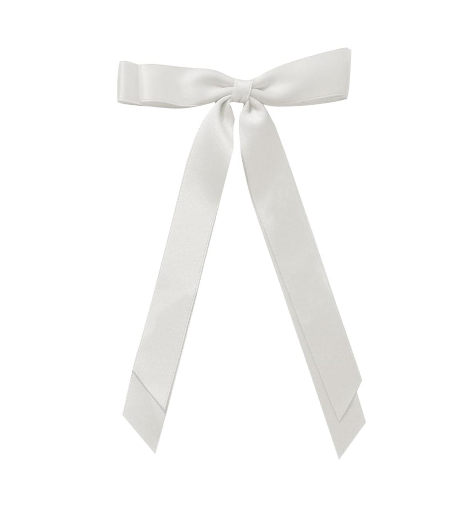 xbiez Hair Clip Bow 2000s Style Balletcore Long Bow Flat Clips Balletcore Hairpin Bow Elegant Hair Clip for Bunches White - Buy Online on GoSupps.com